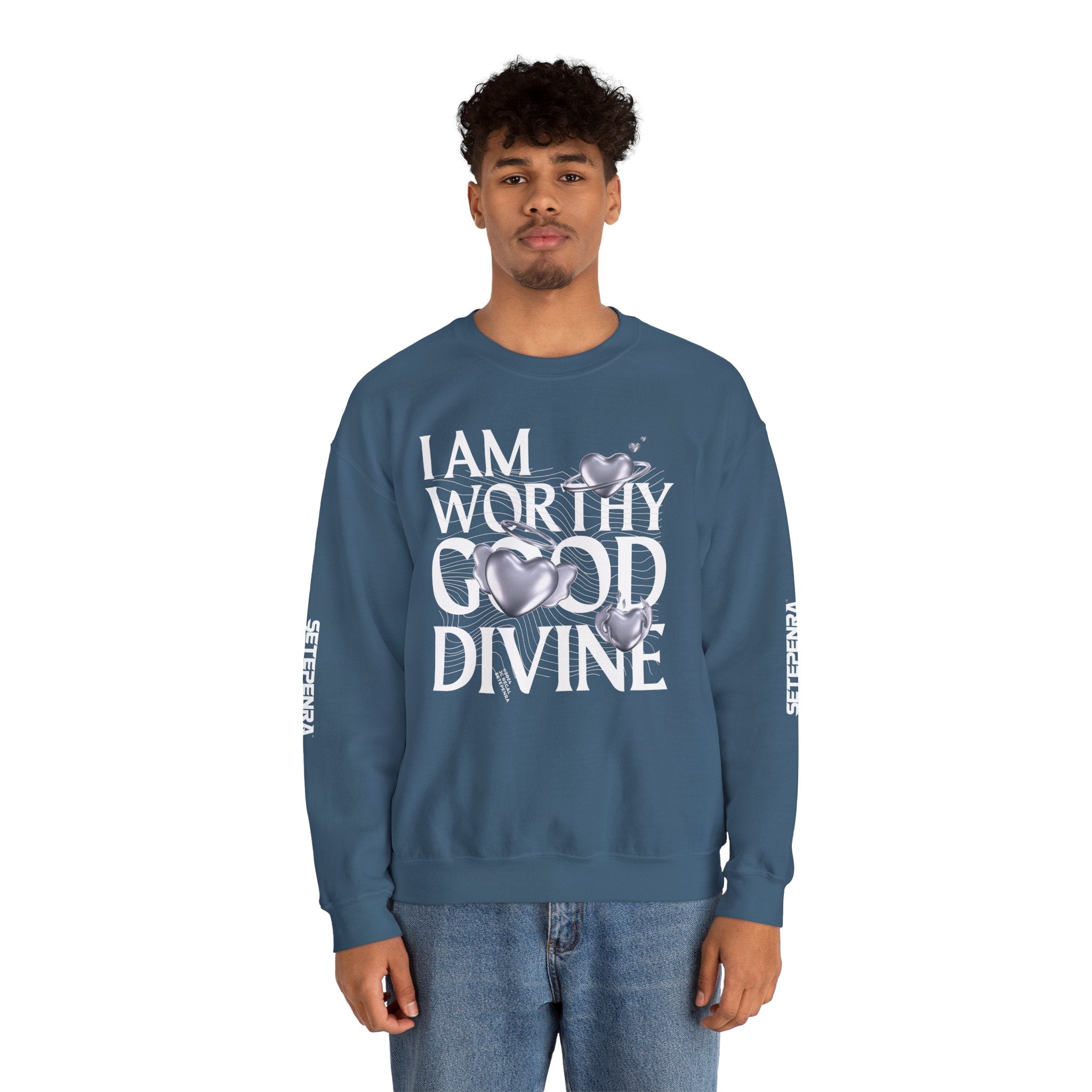 I AM WORTHY GOOD DIVINE Unisex Heavy Blend™ Crewneck Sweatshirt