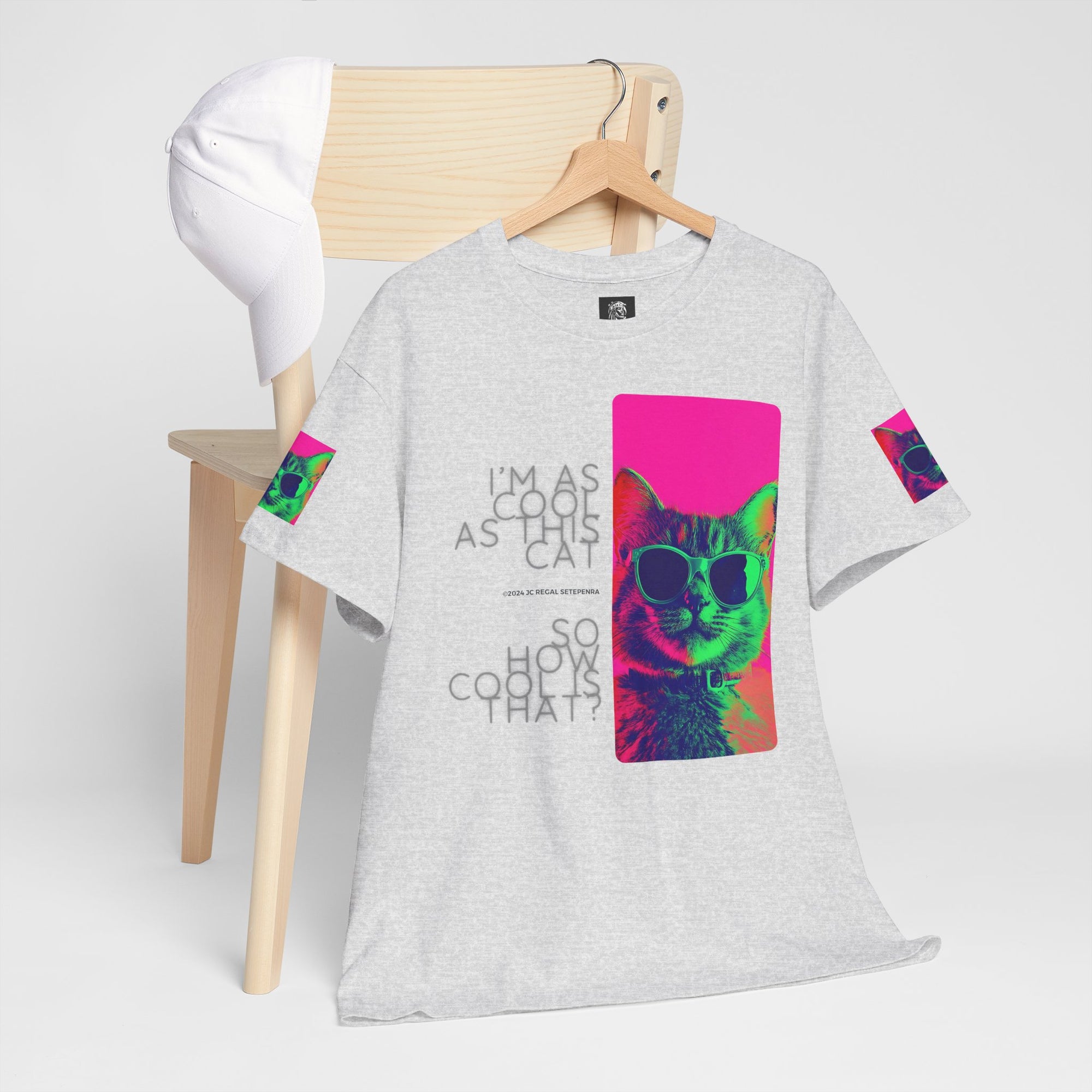 Cool Cat (Whiskers 1) Unisex Heavy Cotton Tee