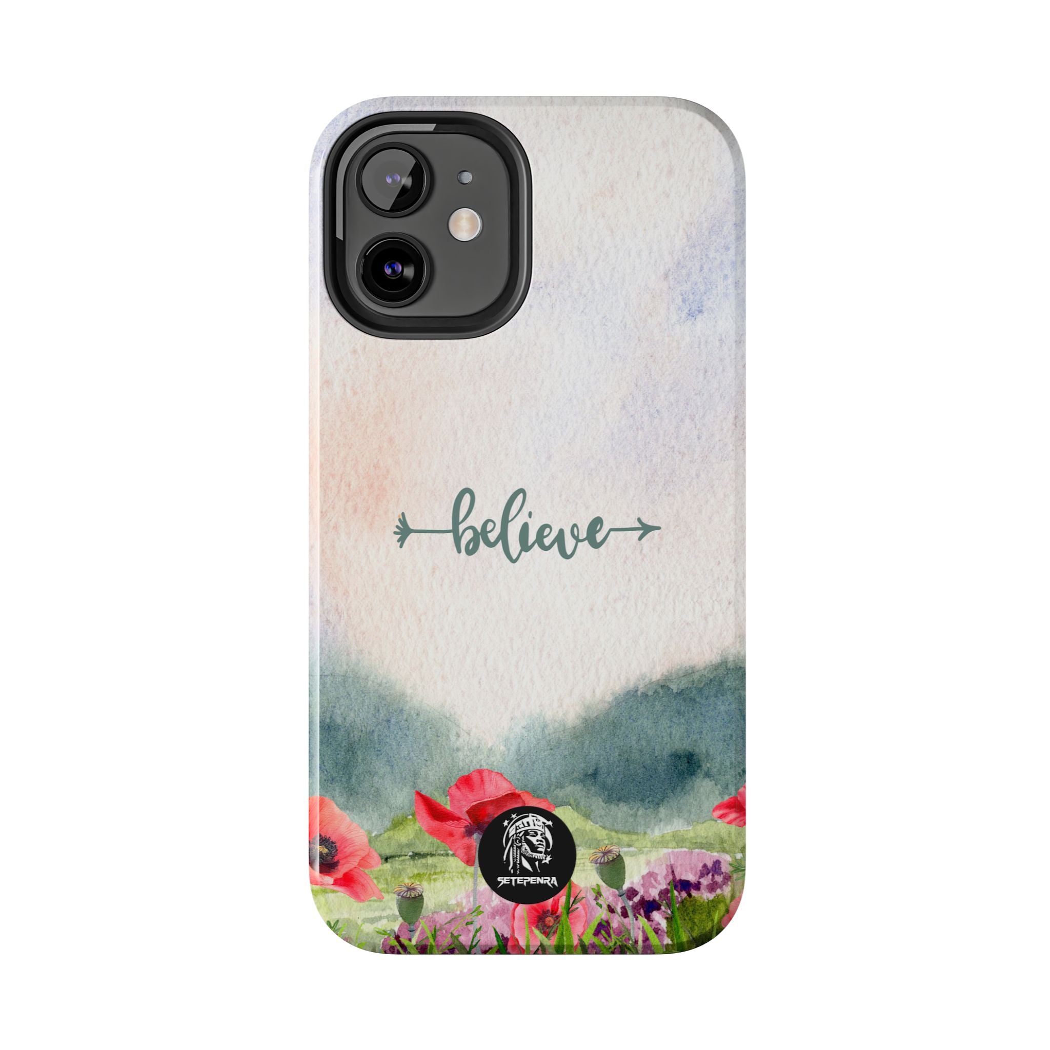 Believe Tough Phone Case (For iPhone, Galaxy & More) - Watercolor Flower