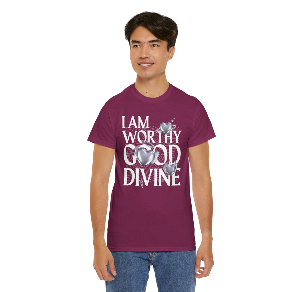 I AM WORTHY GOOD DIVINE Unisex Heavy Cotton Tee
