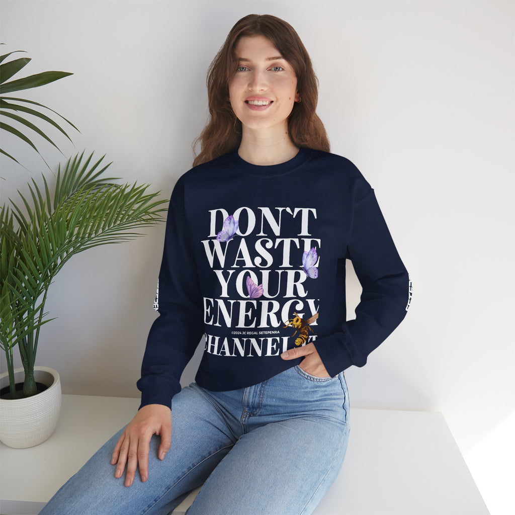 Channel It Unisex Heavy Blend™ Crewneck Sweatshirt (White Print)