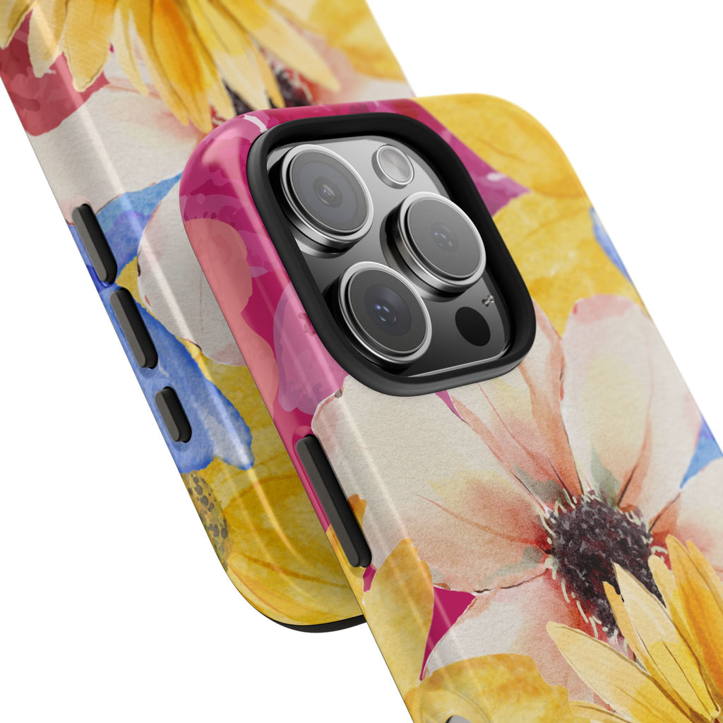 Watercolor Flowers Tough Phone Case (For iPhone, Galaxy & More)
