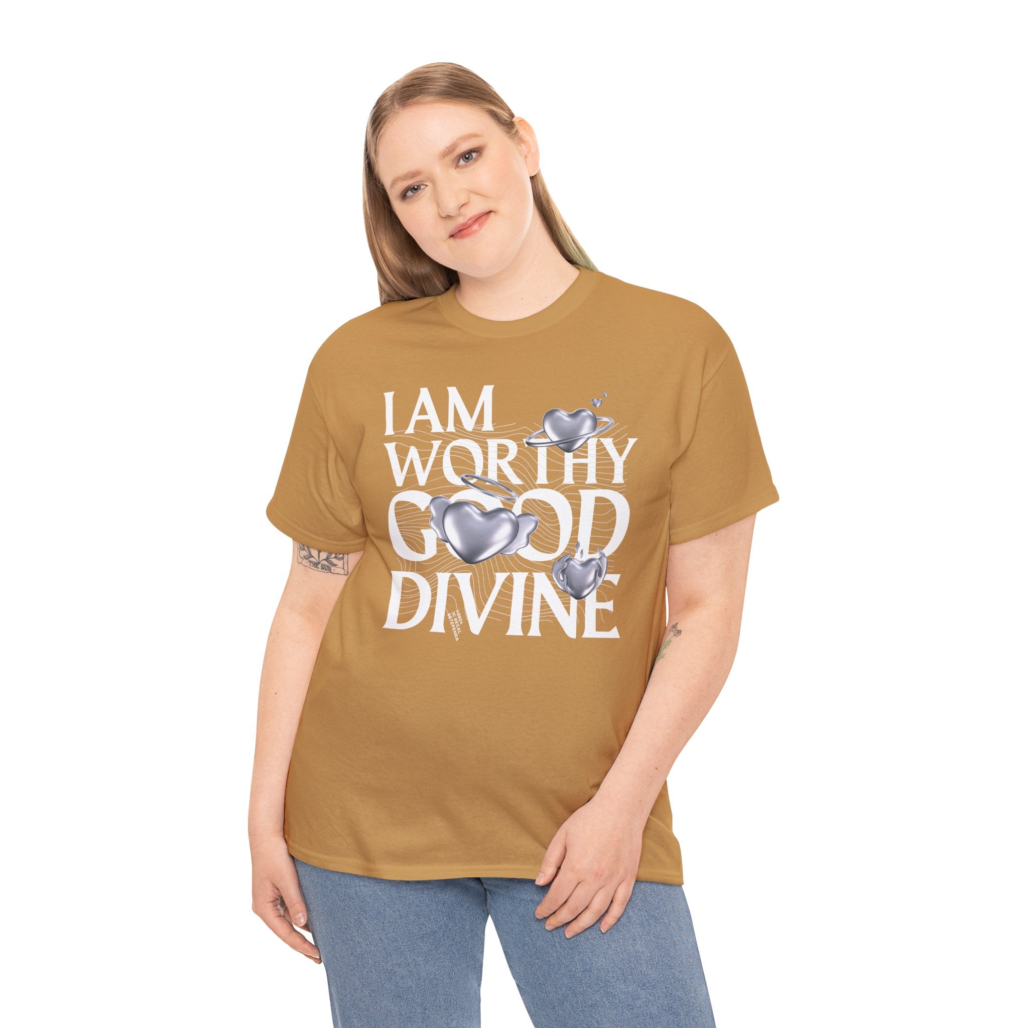 I AM WORTHY GOOD DIVINE Unisex Heavy Cotton Tee