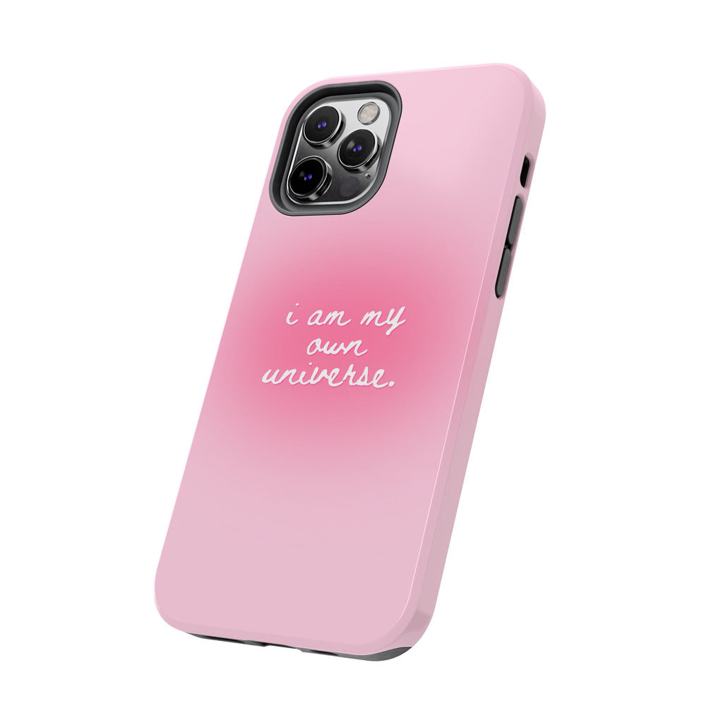 I Am My Own Universe — Pink Gradient Protective Cover Tough Phone Case