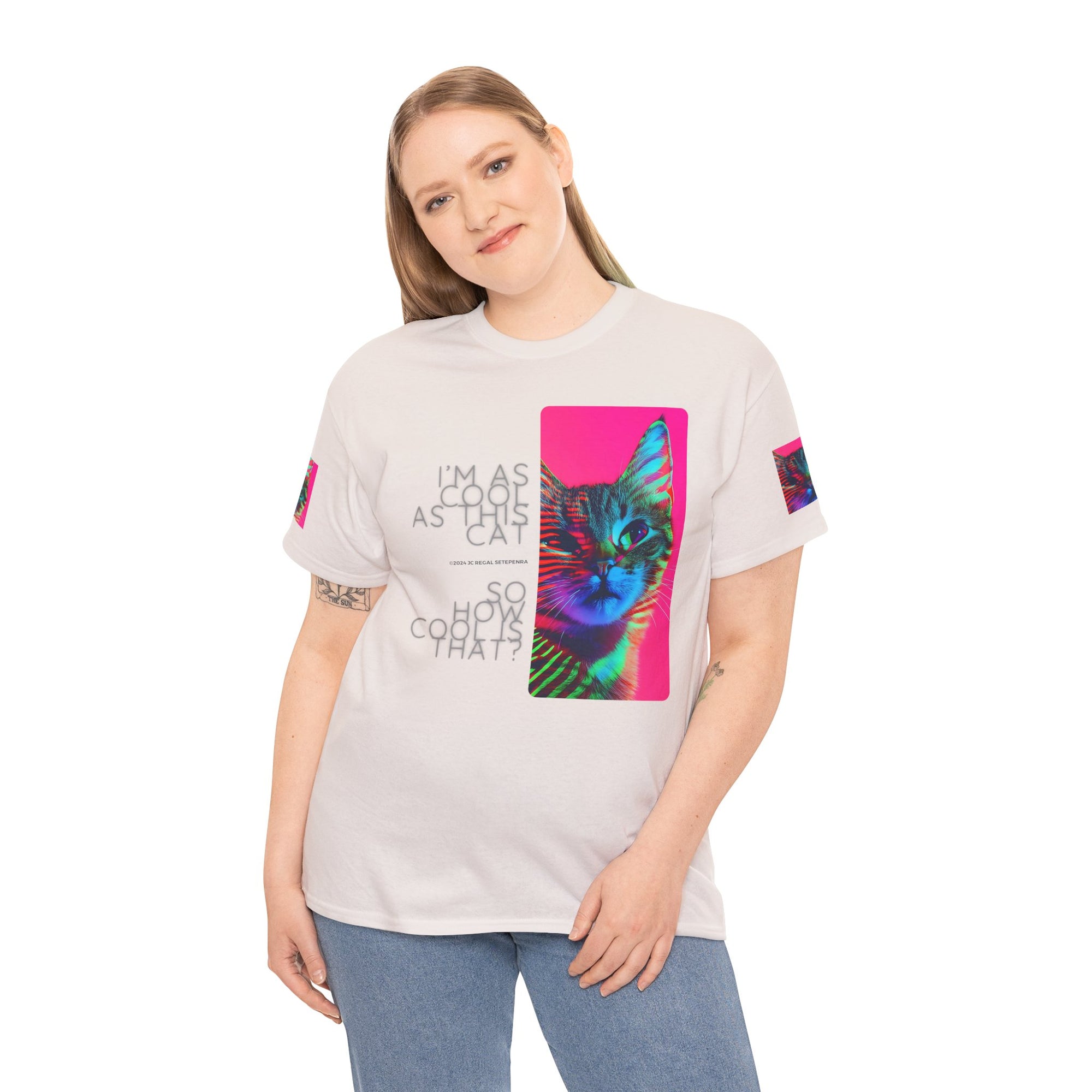 Cool Cat (Whiskers 2) Unisex Heavy Cotton Tee