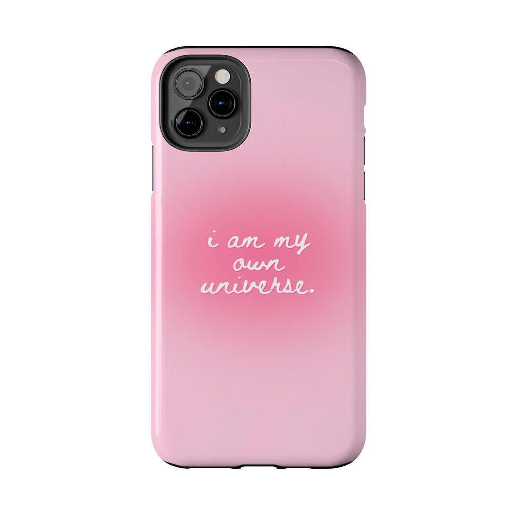 I Am My Own Universe — Pink Gradient Protective Cover Tough Phone Case