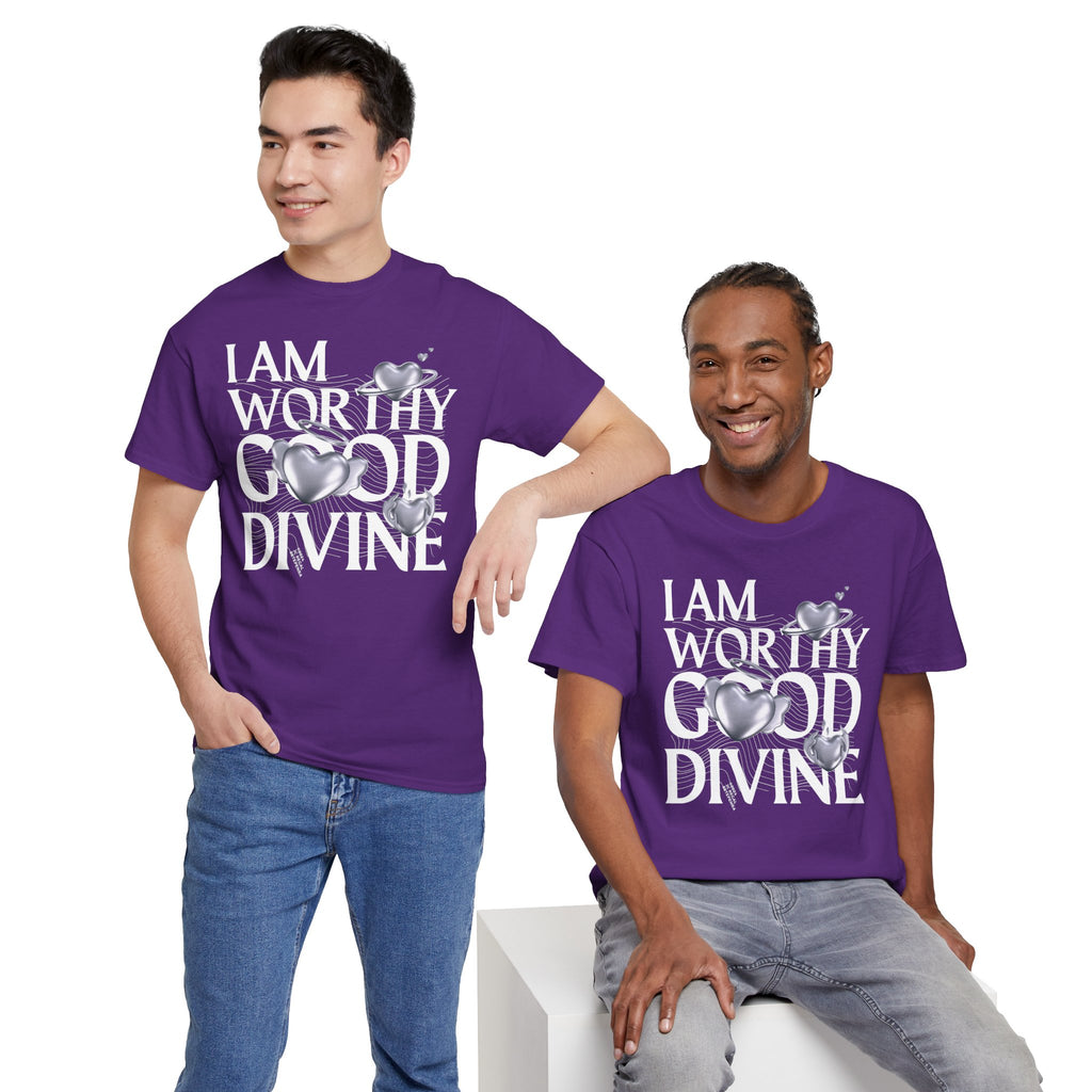 I AM WORTHY GOOD DIVINE Unisex Heavy Cotton Tee