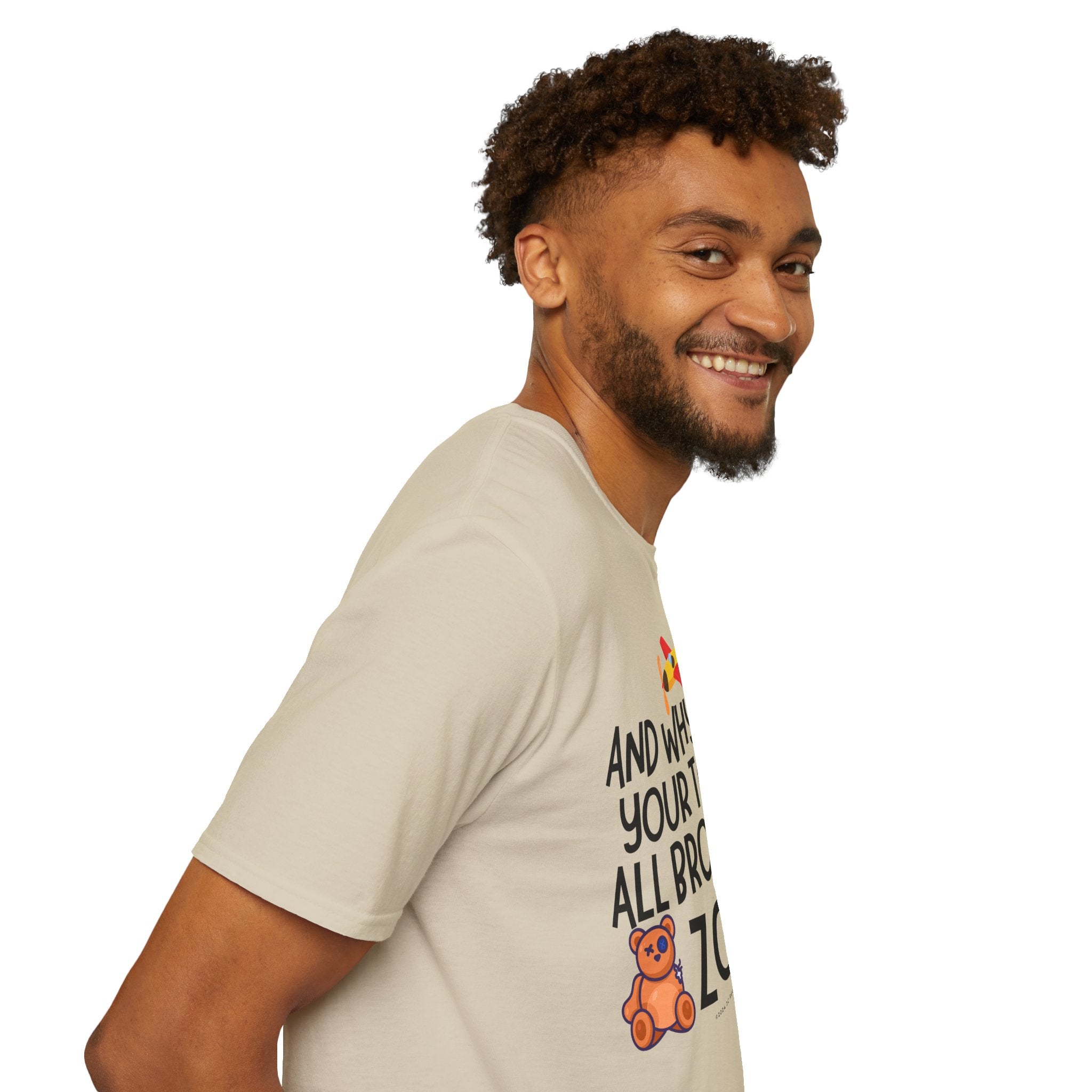 And Why Are Your Toys All Broken Zola? Unisex Softstyle T-Shirt