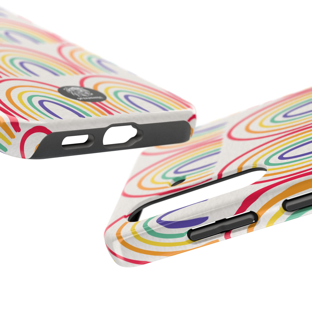 Retro Rainbow Tough Phone Case (For iPhone, Galaxy & More)