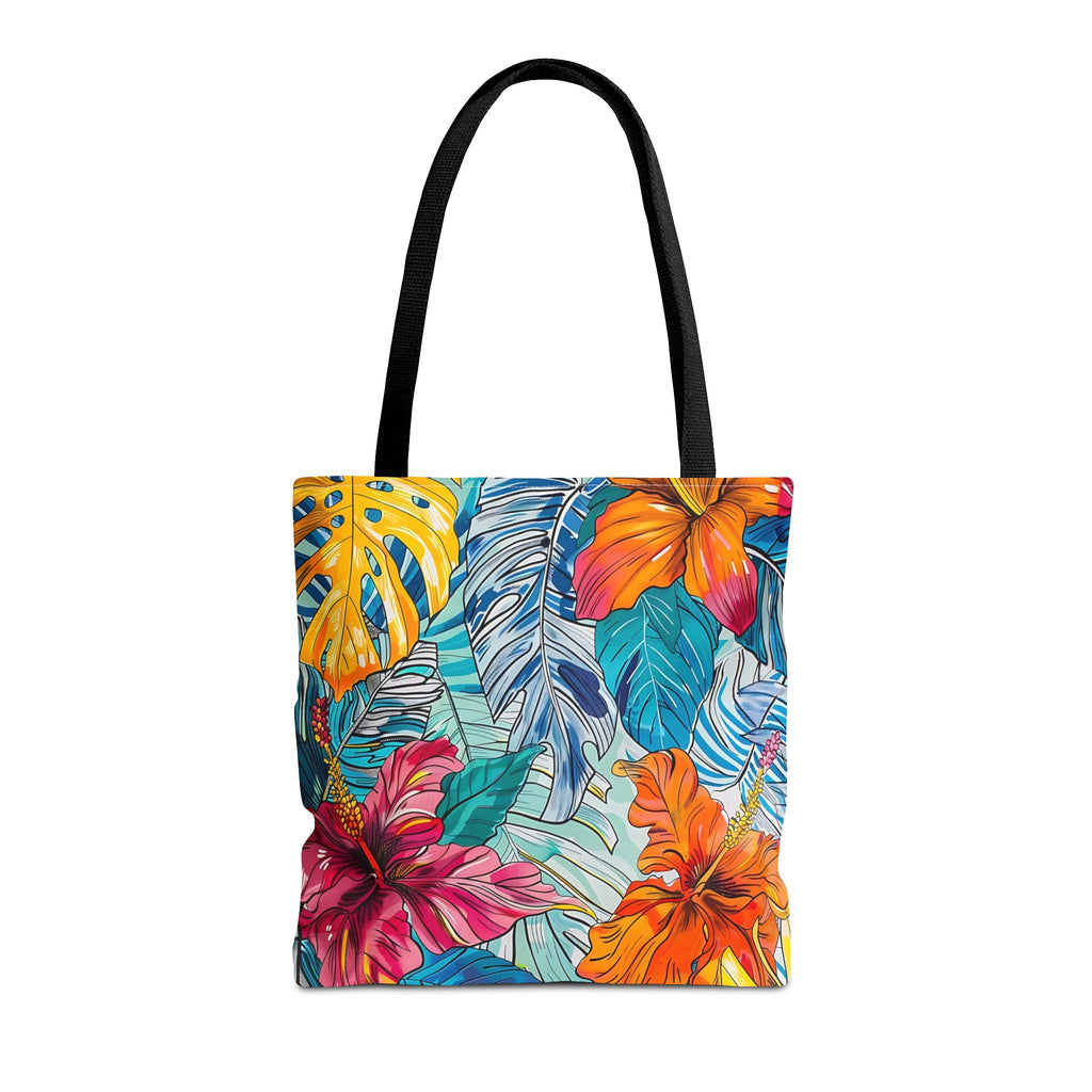 Monstera Hibiscus Tote Bag SETEPENRA Bags.