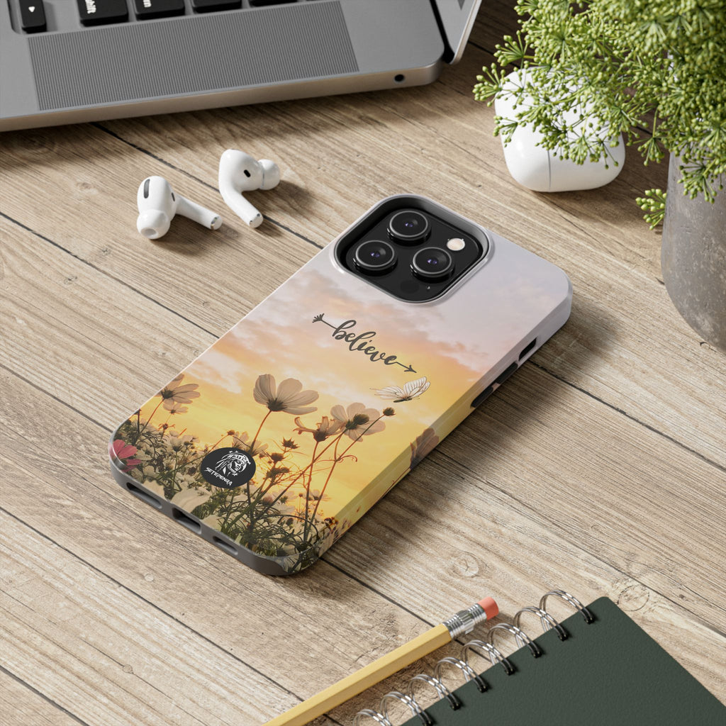 Believe Tough Phone Case (For iPhone, Galaxy & More) - Aesthetic Flower