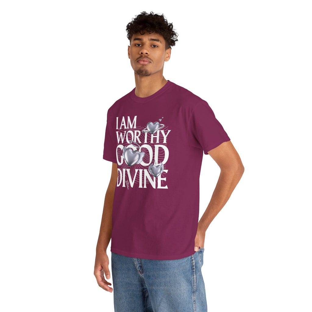 I AM WORTHY GOOD DIVINE Unisex Heavy Cotton Tee