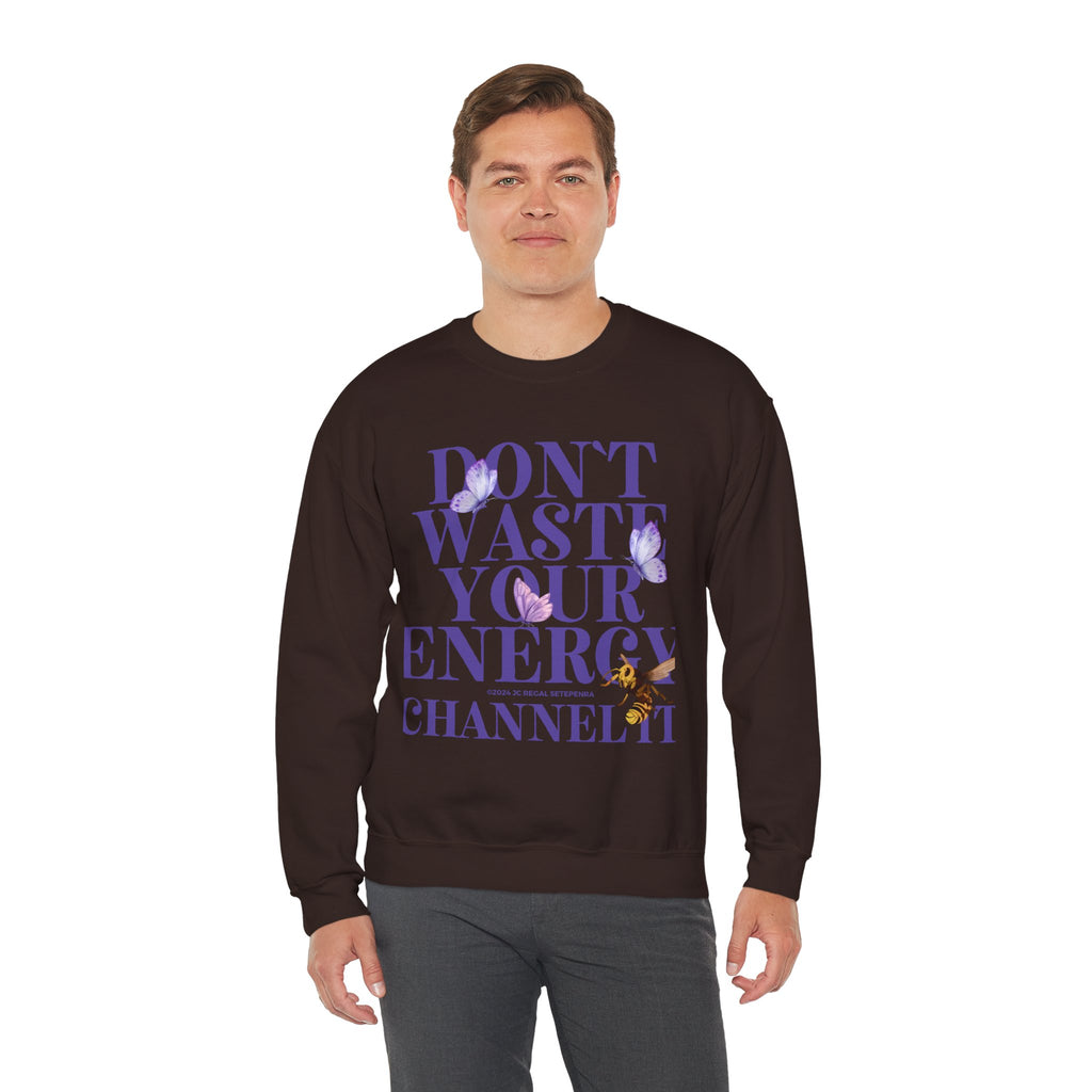 Channel It Unisex Heavy Blend™ Crewneck Sweatshirt (Purple Print)