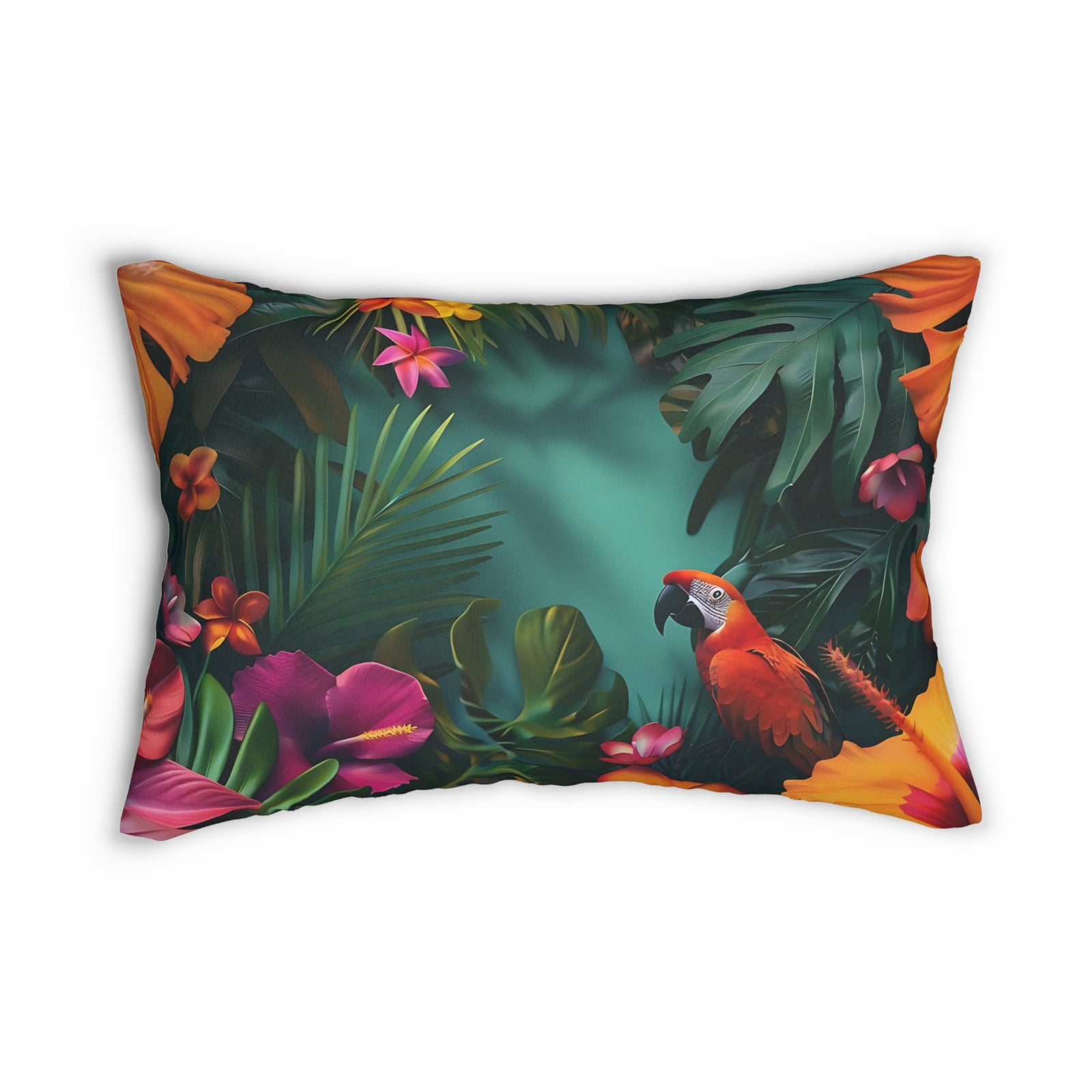 Tropican Retreat (Scene 2) Spun Polyester Lumbar Pillow SETEPENRA Home Decor.
