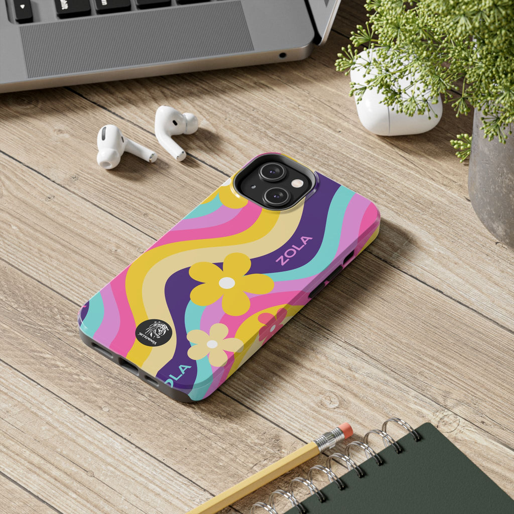 Zola Tough Phone Case (For iPhone, Galaxy & More) - Purple Wave