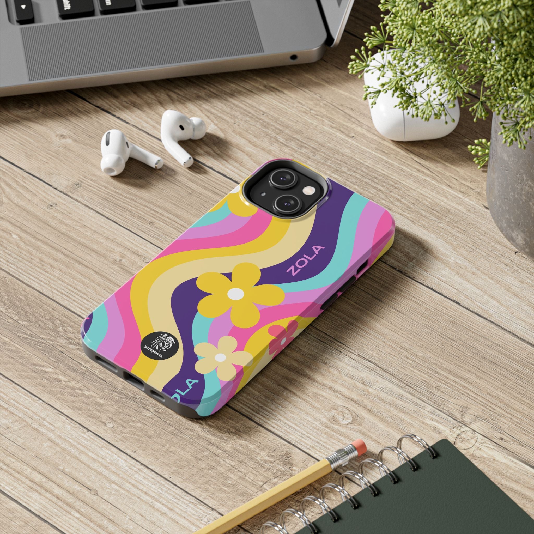 Zola Tough Phone Case (For iPhone, Galaxy & More) - Purple Wave