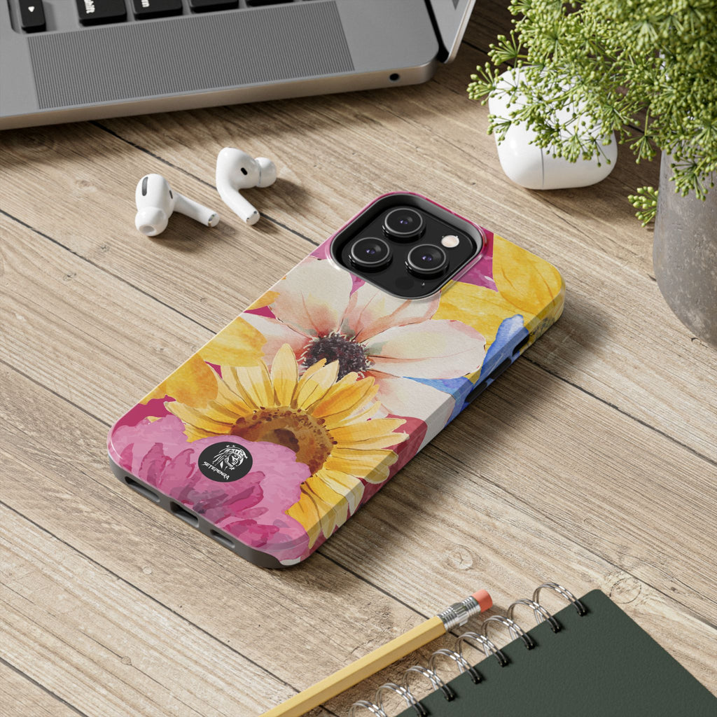 Watercolor Flowers Tough Phone Case (For iPhone, Galaxy & More)