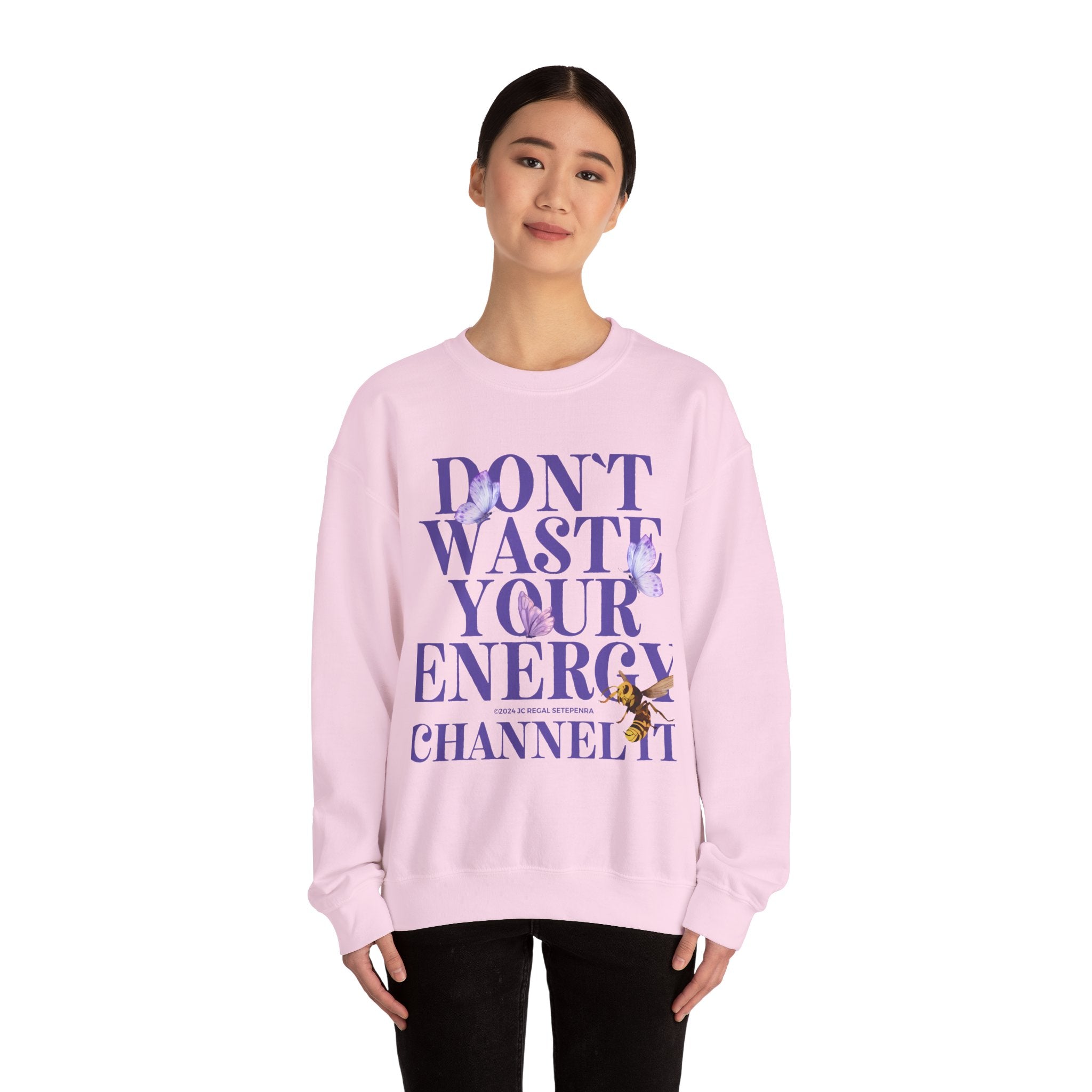 Channel It Unisex Heavy Blend™ Crewneck Sweatshirt (Purple Print)