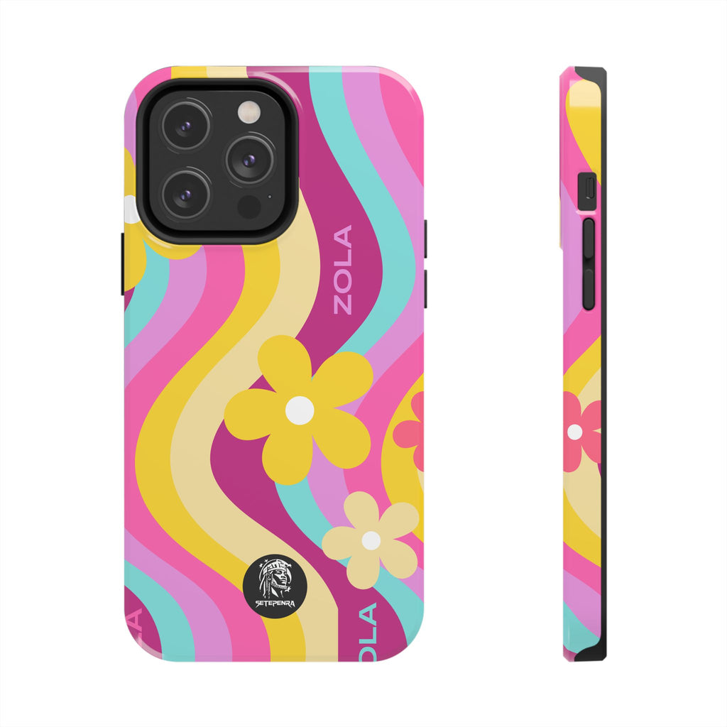 Zola Tough Phone Case (For iPhone, Galaxy & More) - Pink Wave