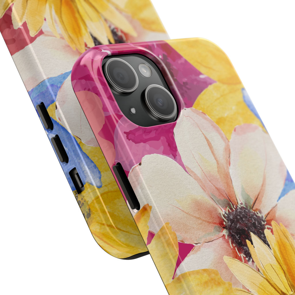 Watercolor Flowers Tough Phone Case (For iPhone, Galaxy & More)