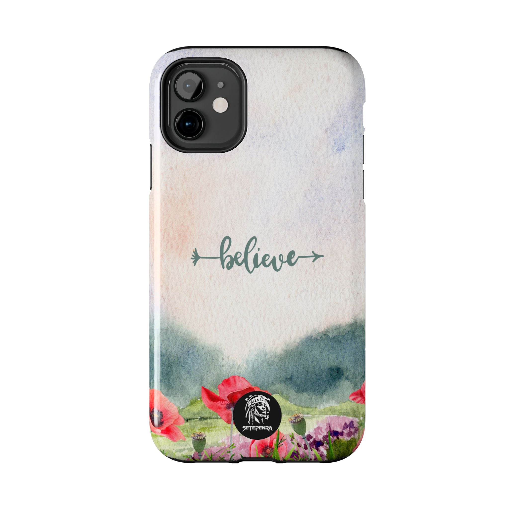 Believe Tough Phone Case (For iPhone, Galaxy & More) - Watercolor Flower