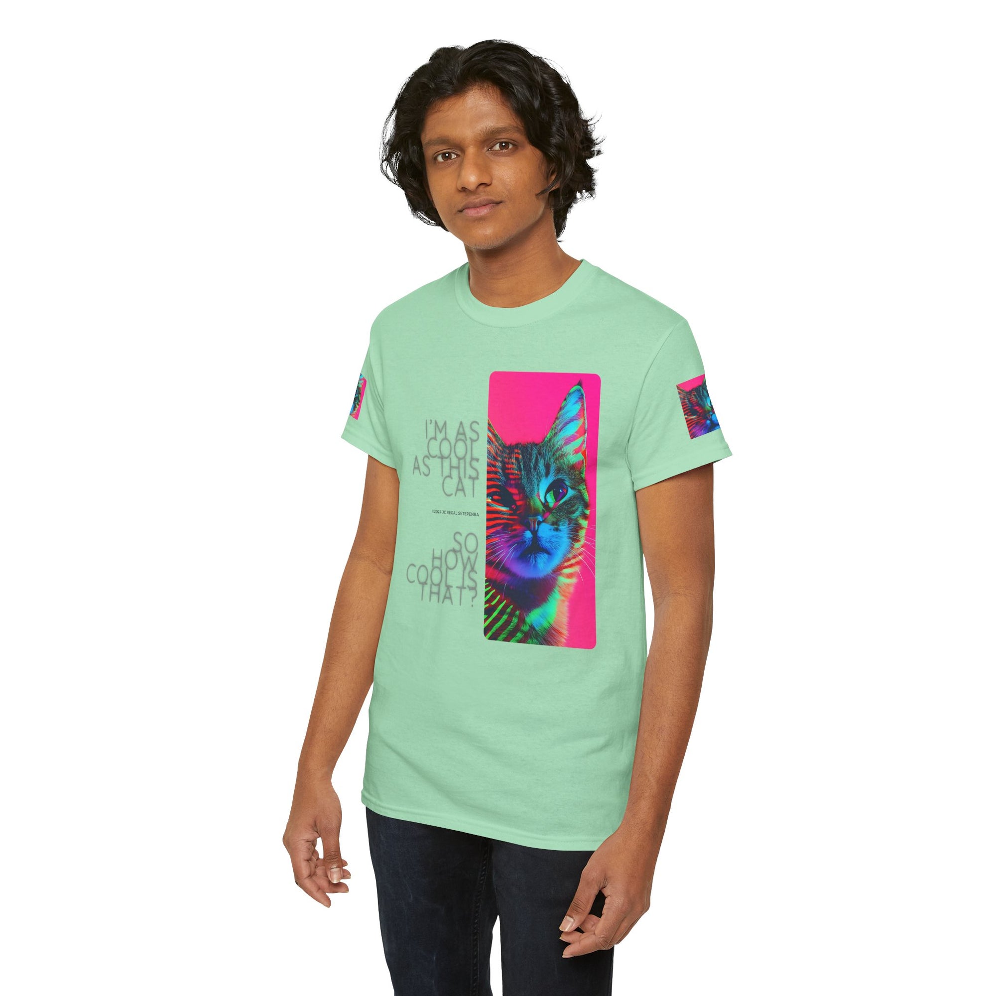 Cool Cat (Whiskers 2) Unisex Heavy Cotton Tee