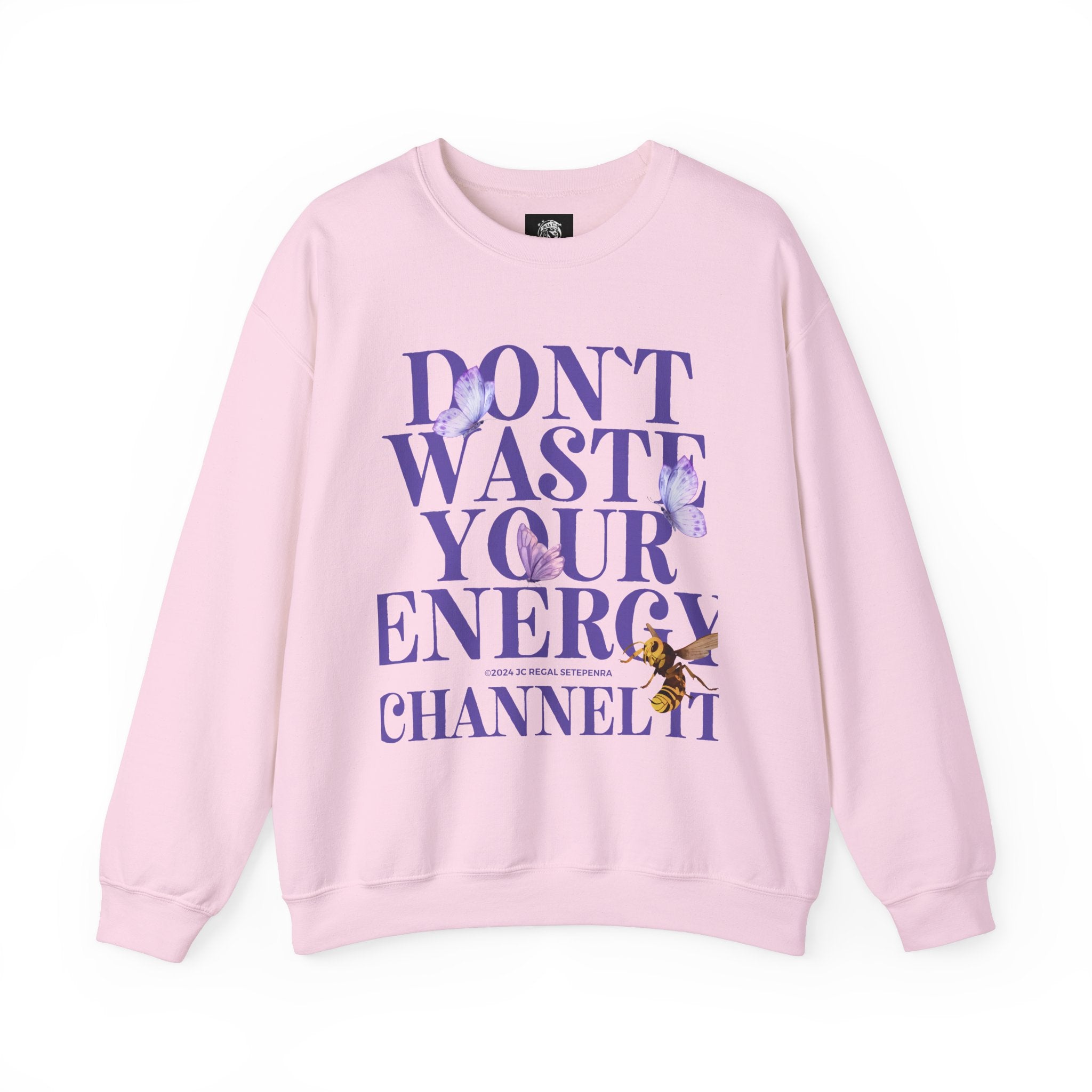 Channel It Unisex Heavy Blend™ Crewneck Sweatshirt (Purple Print) SETEPENRA Sweatshirt.
