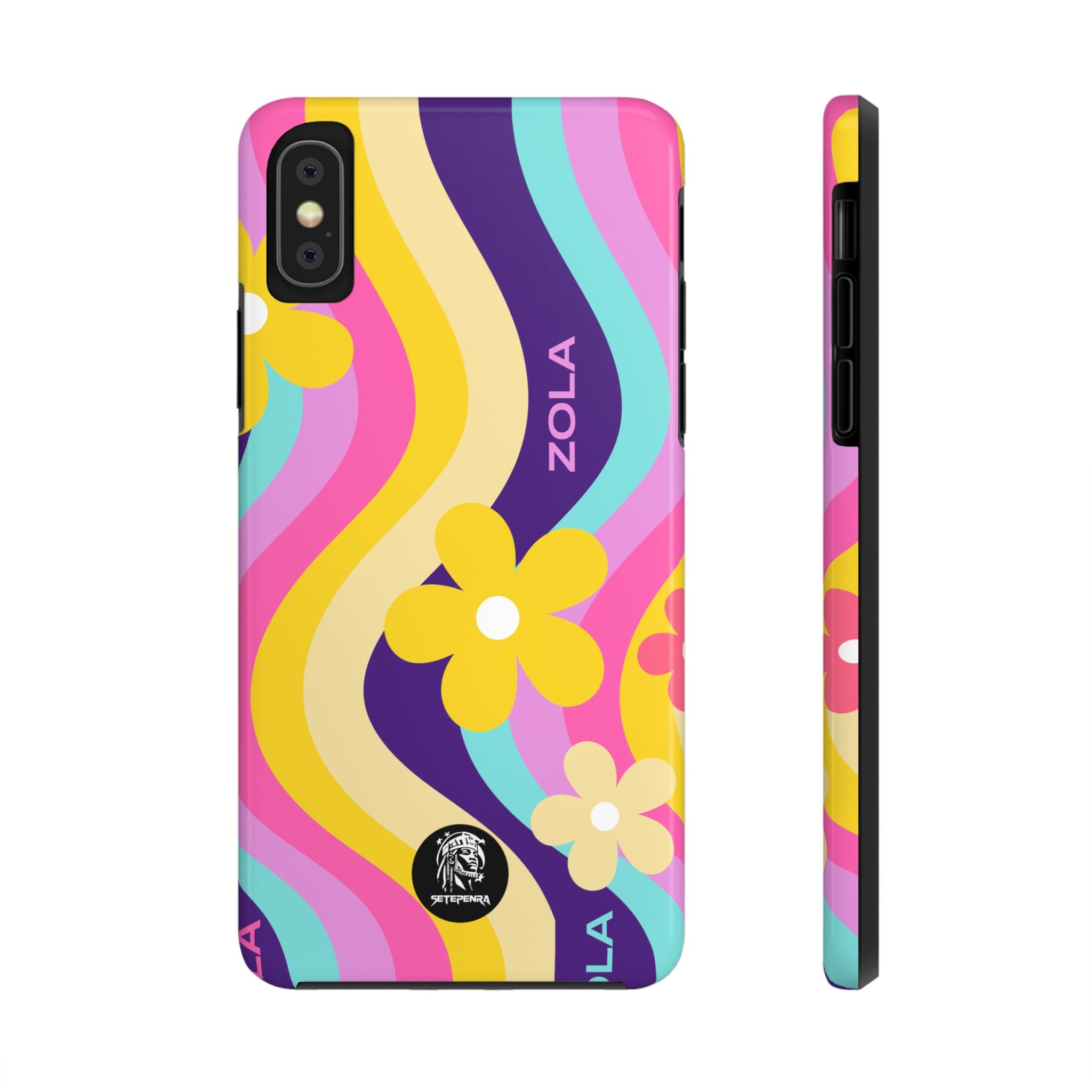 Zola Tough Phone Case (For iPhone, Galaxy & More) - Purple Wave SETEPENRA Phone Case.