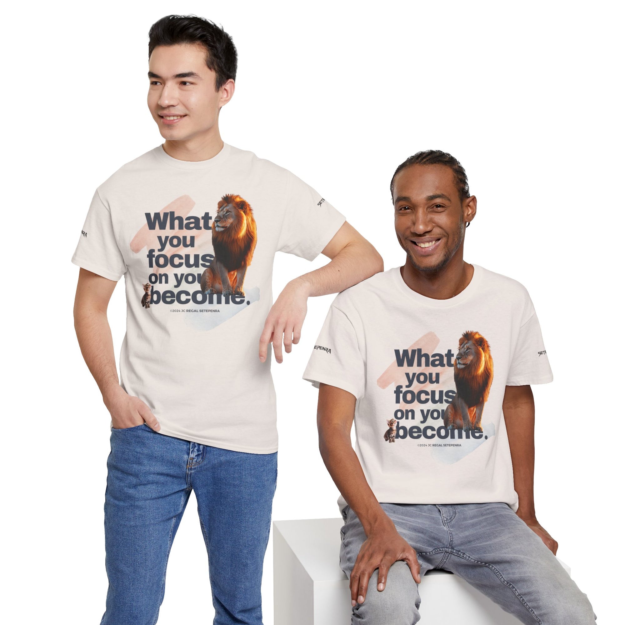 What You Focus On You Become Unisex Heavy Cotton Tee