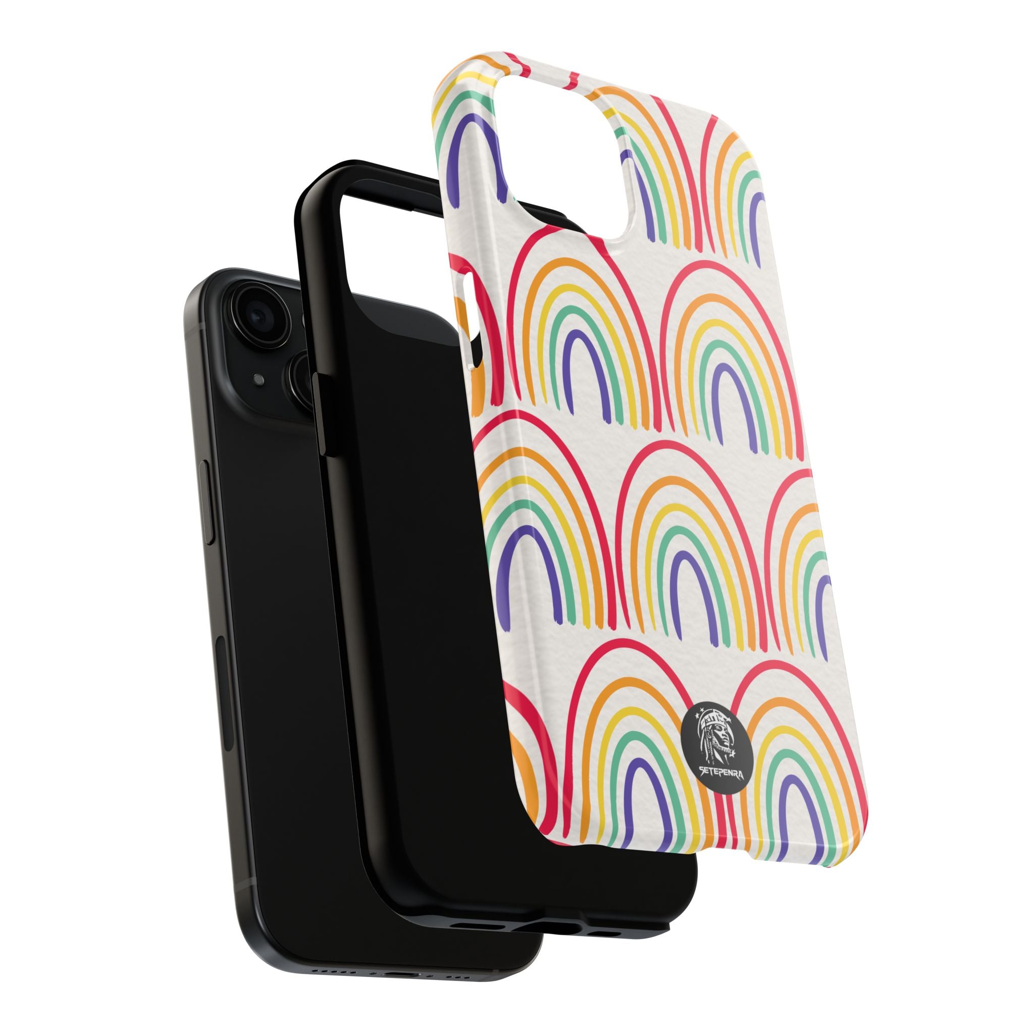 Retro Rainbow Tough Phone Case (For iPhone, Galaxy & More)