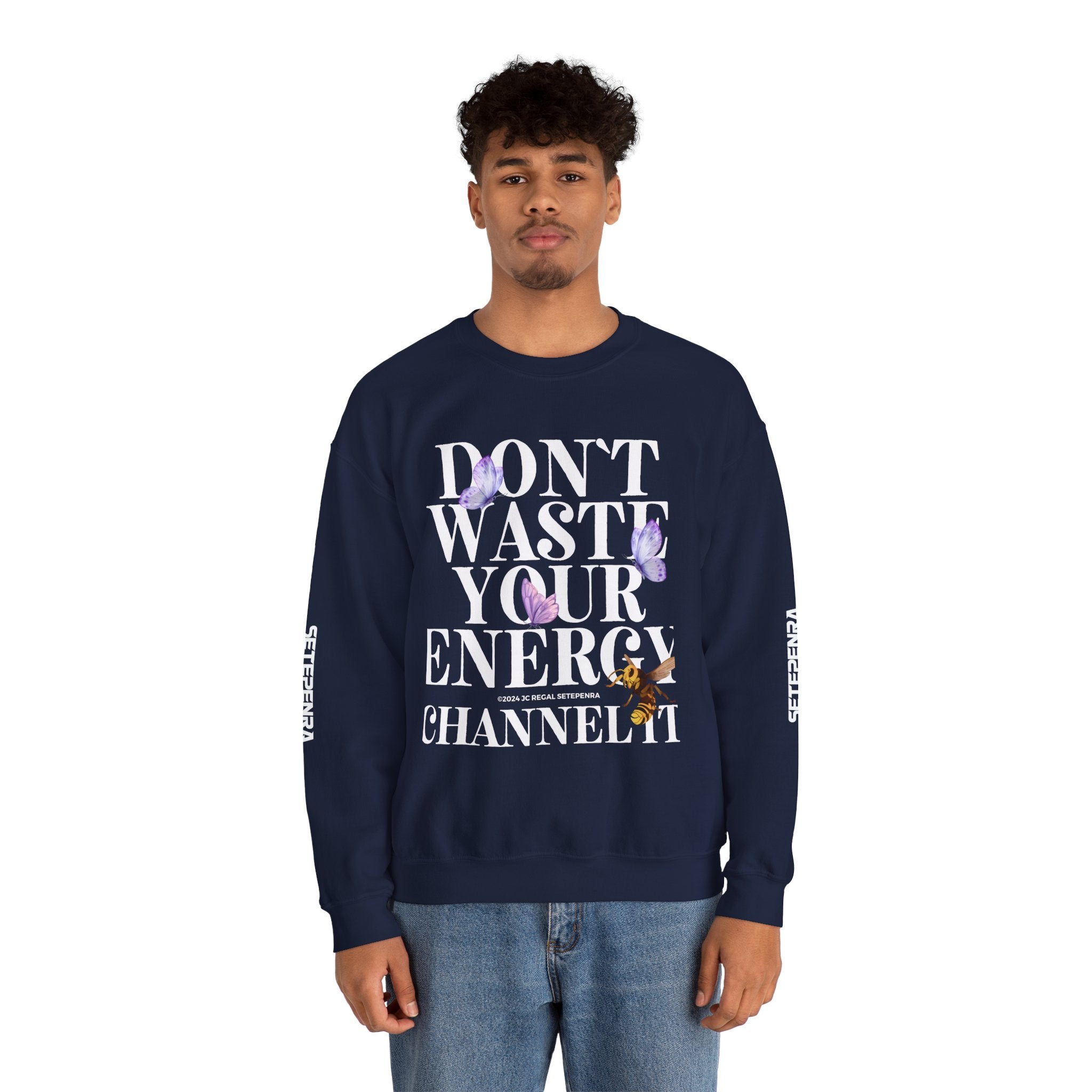 Channel It Unisex Heavy Blend™ Crewneck Sweatshirt (White Print)
