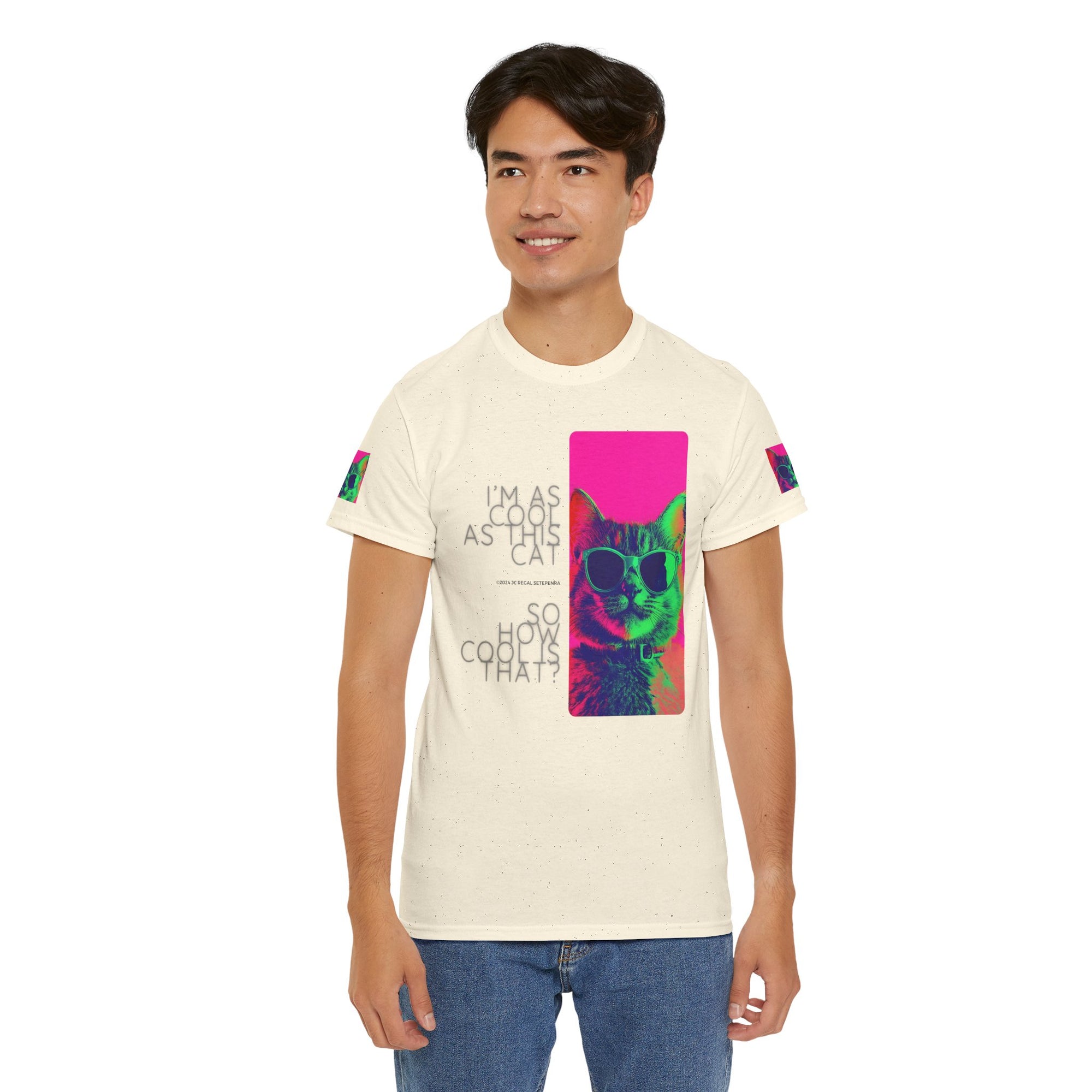 Cool Cat (Whiskers 1) Unisex Heavy Cotton Tee