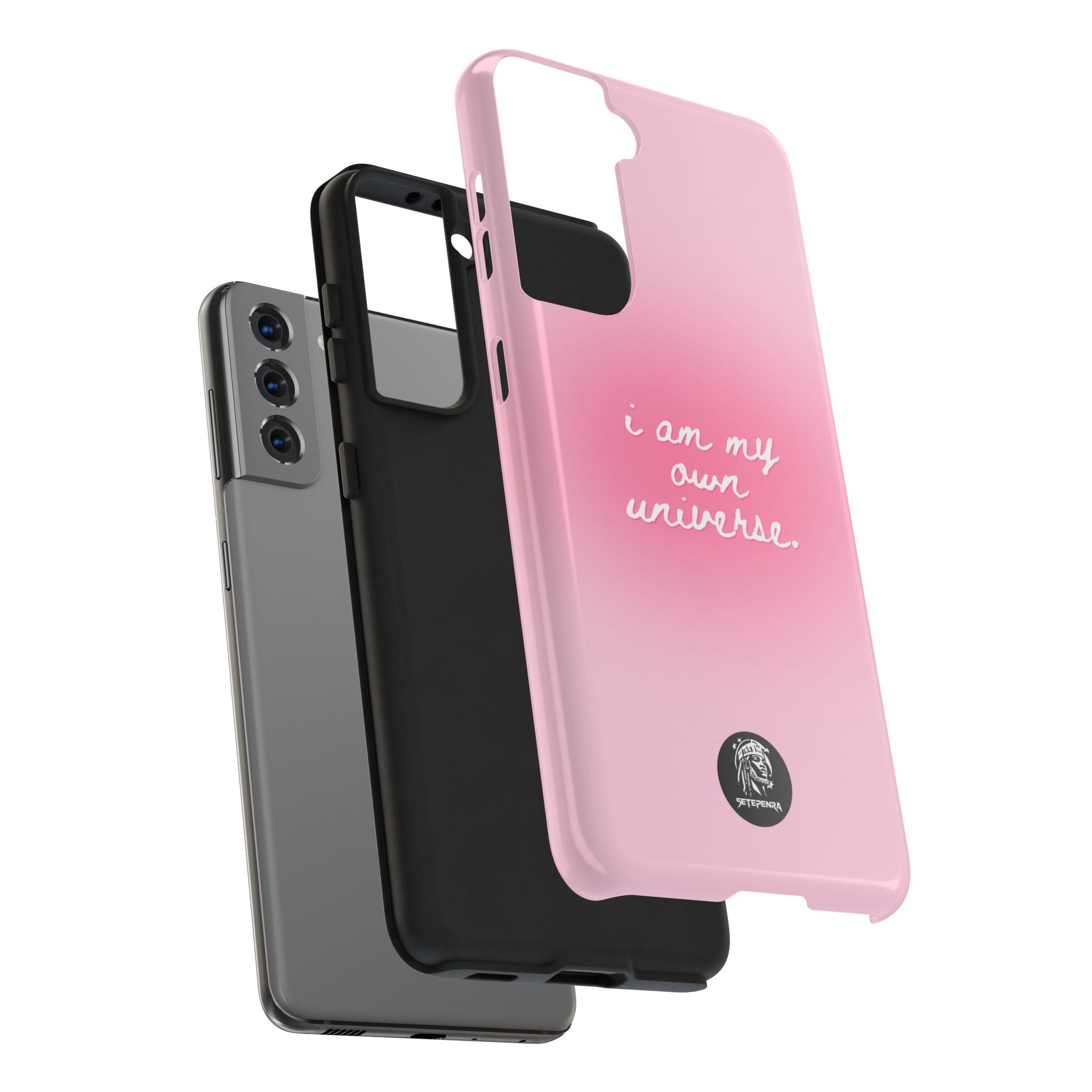 I Am My Own Universe Tough Phone Case (For iPhone, Galaxy & More) - Light Pink