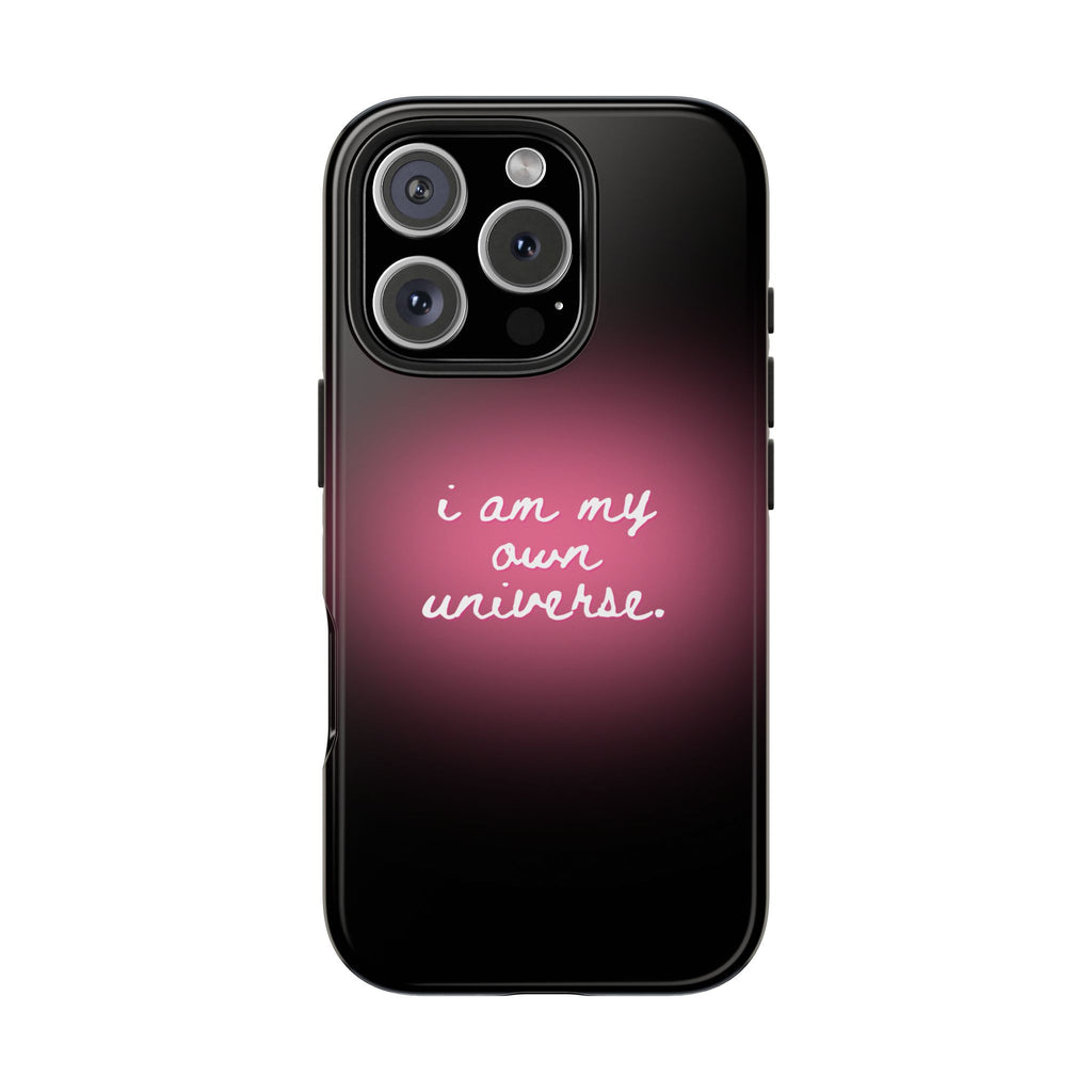 I Am My Own Universe — Pink Glow Protective Cover Tough Phone Case