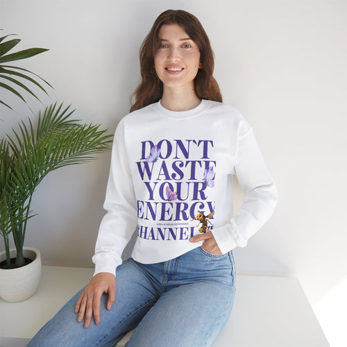 Channel It Unisex Heavy Blend™ Crewneck Sweatshirt (Purple Print)