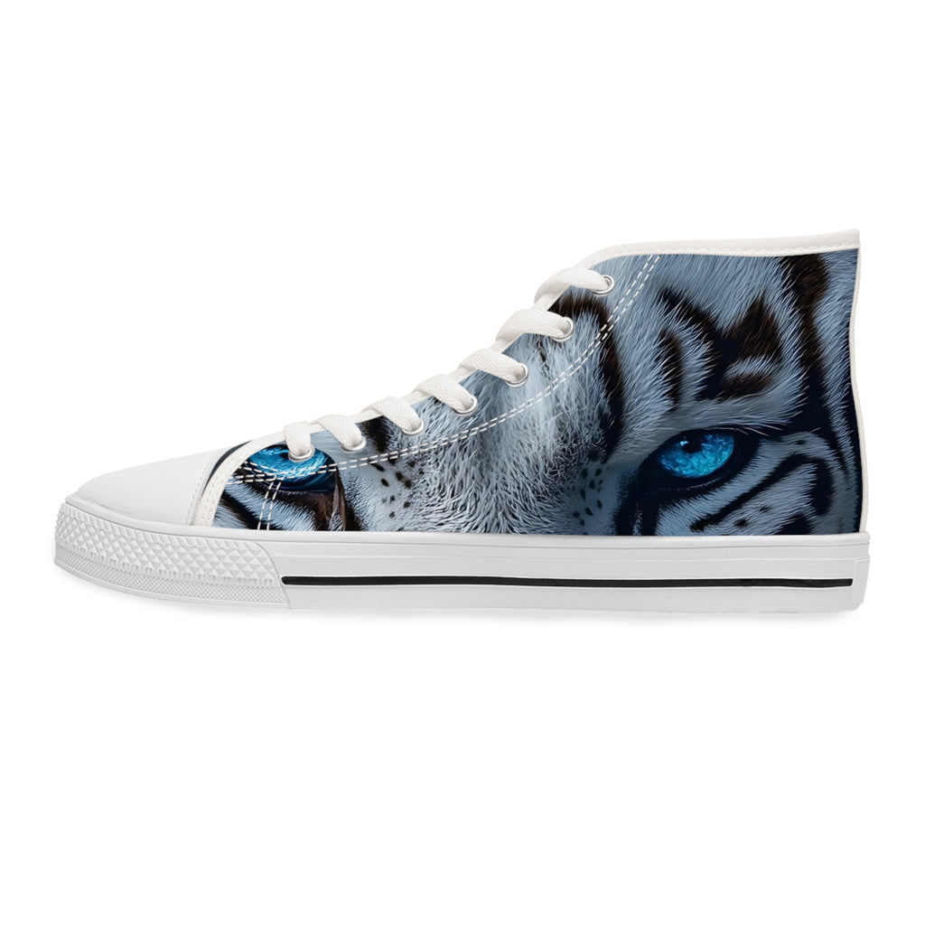 Primal Power Women's High Top Sneakers - White Tiger (1st Edition) SETEPENRA Shoes.