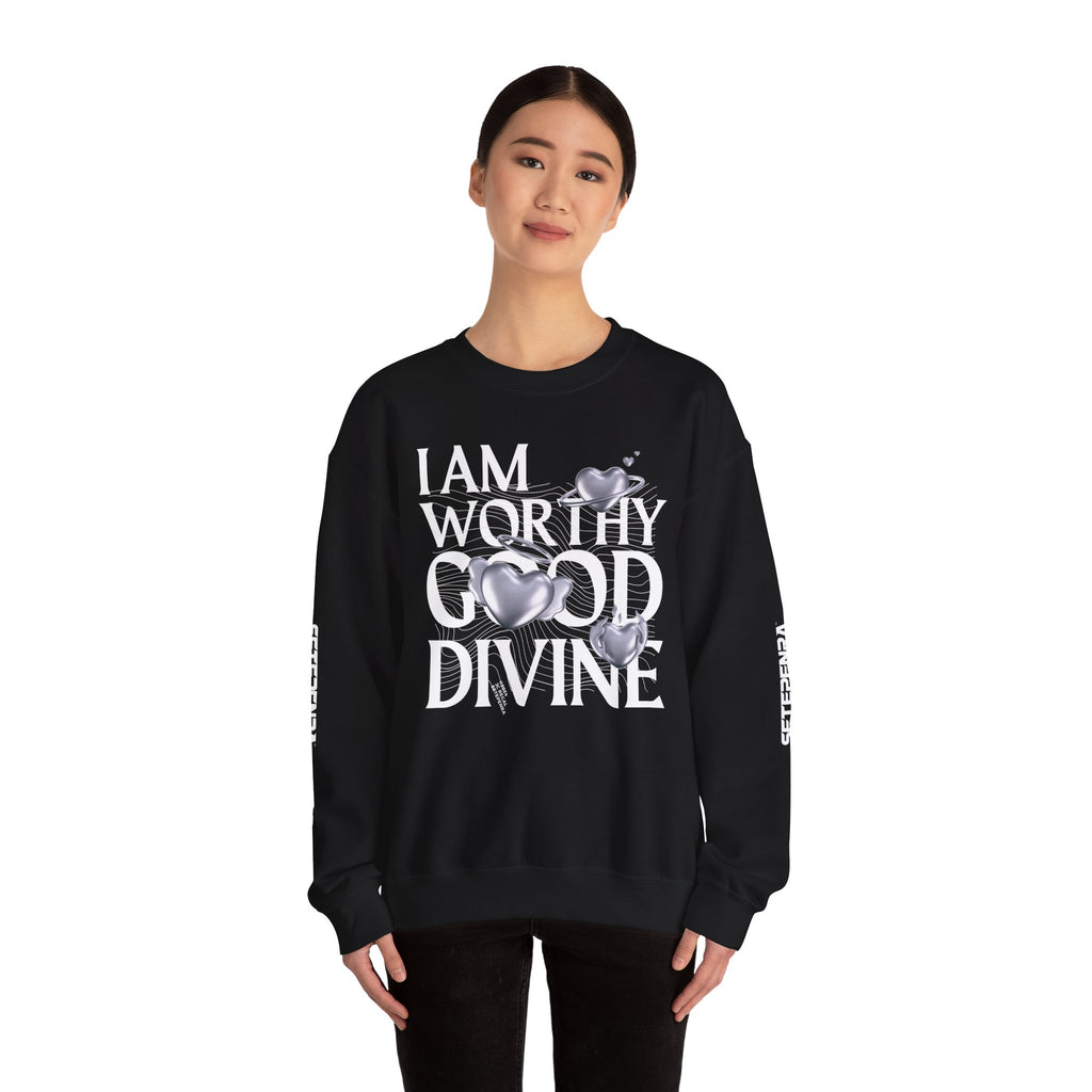 I AM WORTHY GOOD DIVINE Unisex Heavy Blend™ Crewneck Sweatshirt