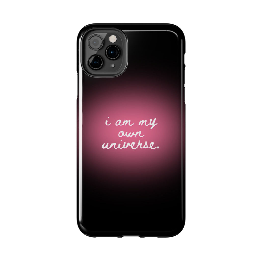 I Am My Own Universe — Pink Glow Protective Cover Tough Phone Case