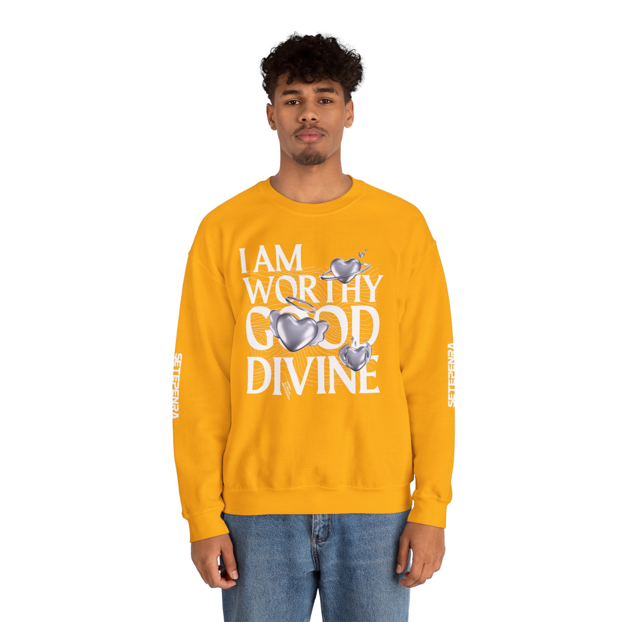I AM WORTHY GOOD DIVINE Unisex Heavy Blend™ Crewneck Sweatshirt