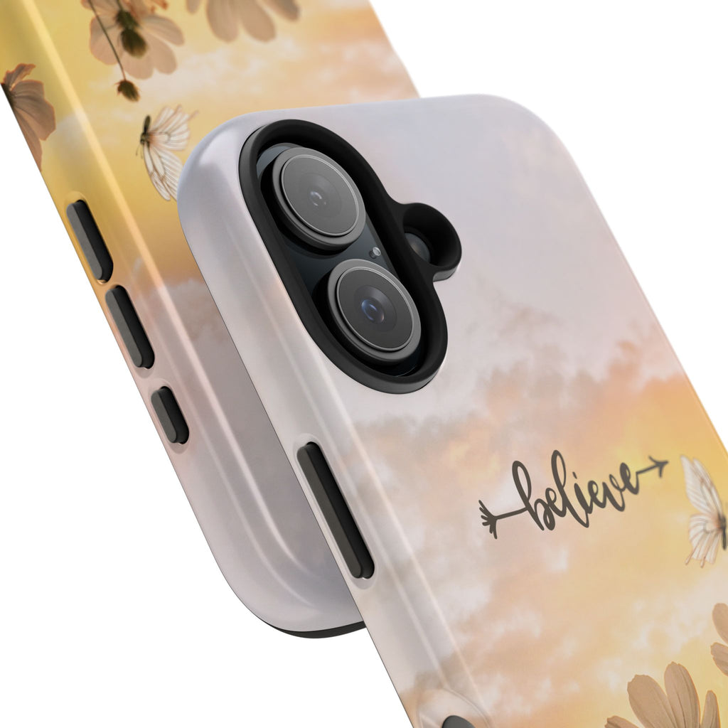 Believe Tough Phone Case (For iPhone, Galaxy & More) - Aesthetic Flower