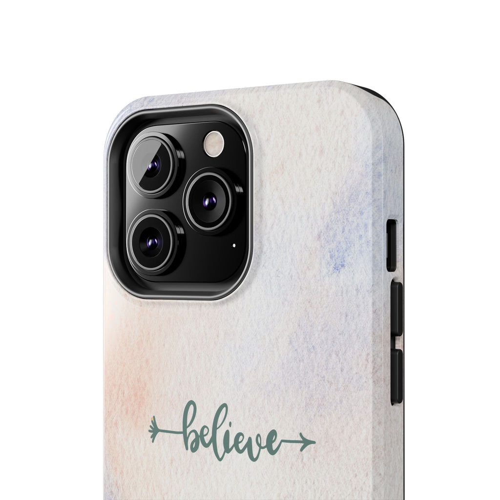 Believe Tough Phone Case (For iPhone, Galaxy & More) - Watercolor Flower