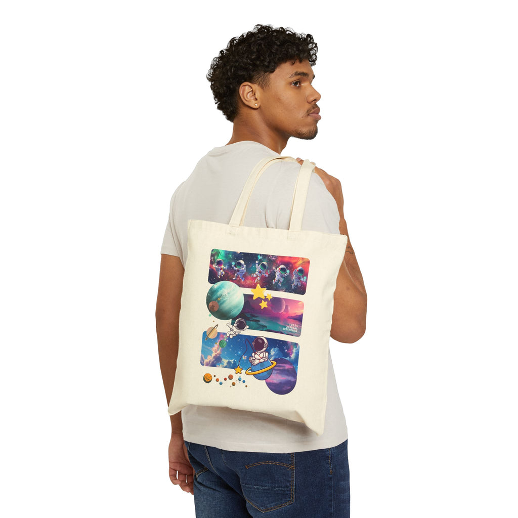 Astro Cosmo Cotton Canvas Tote Bag SETEPENRA Bags.