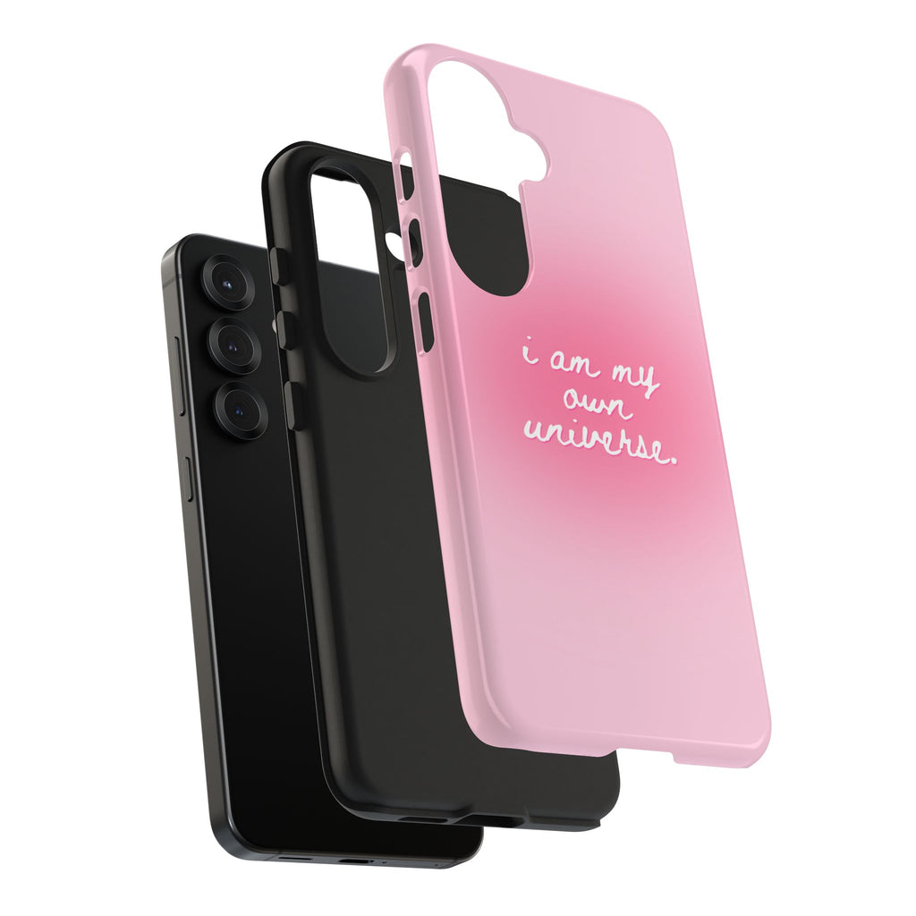 I Am My Own Universe — Pink Gradient Protective Cover Tough Phone Case