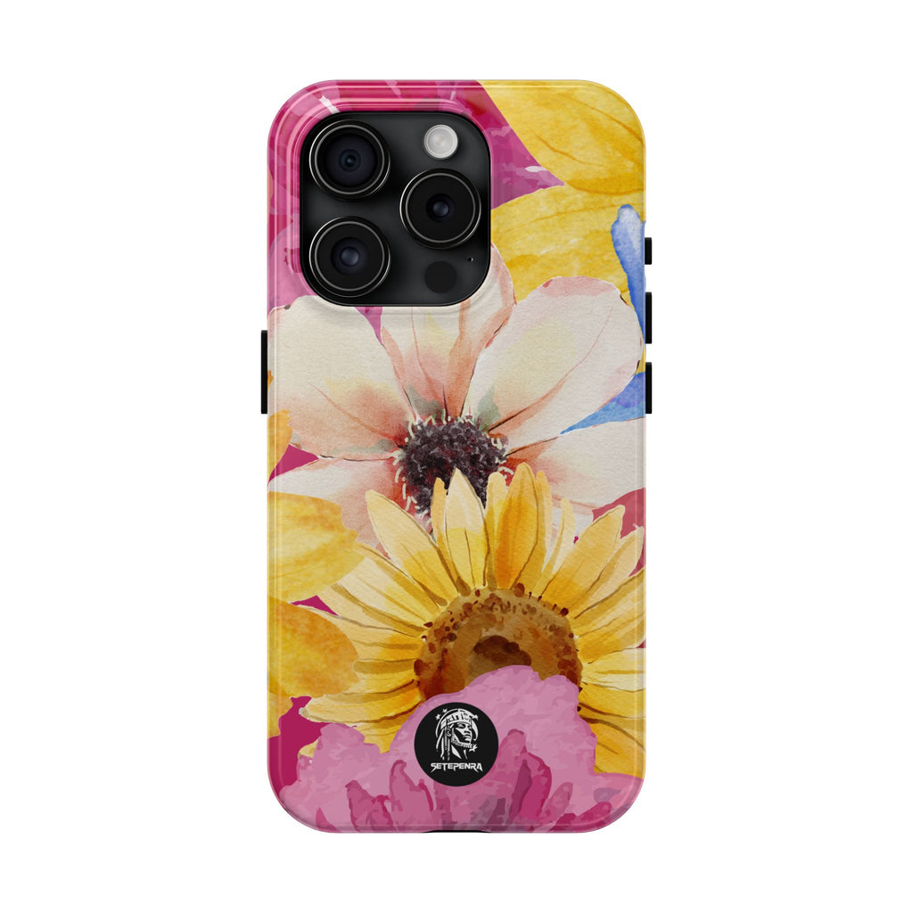 Watercolor Flowers Tough Phone Case (For iPhone, Galaxy & More)