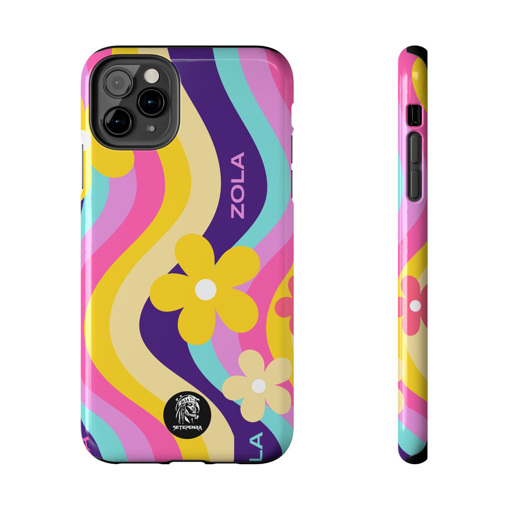 Zola Tough Phone Case (For iPhone, Galaxy & More) - Purple Wave SETEPENRA Phone Case.