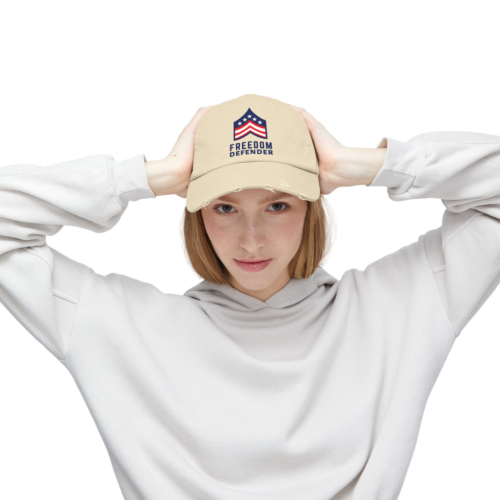 Freedom Defender Unisex Distressed Cap