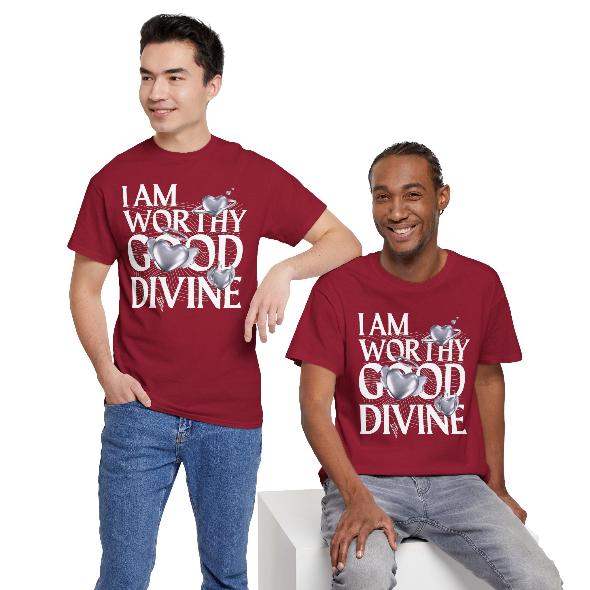 I AM WORTHY GOOD DIVINE Unisex Heavy Cotton Tee