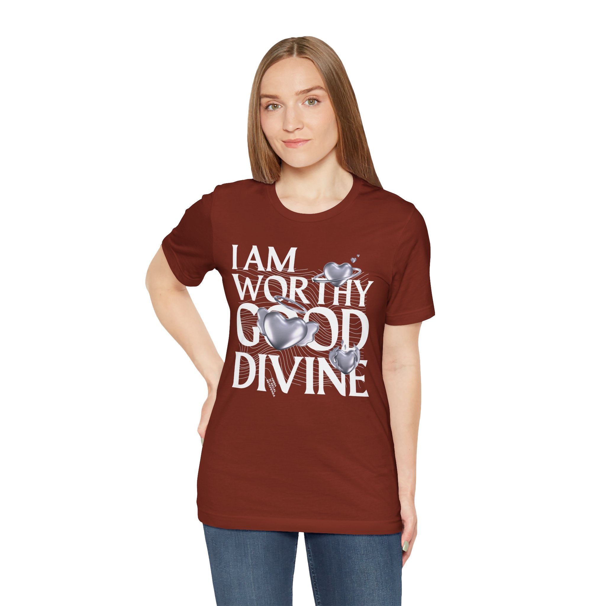 I AM WORTHY GOOD DIVINE Unisex Jersey Short Sleeve Tee