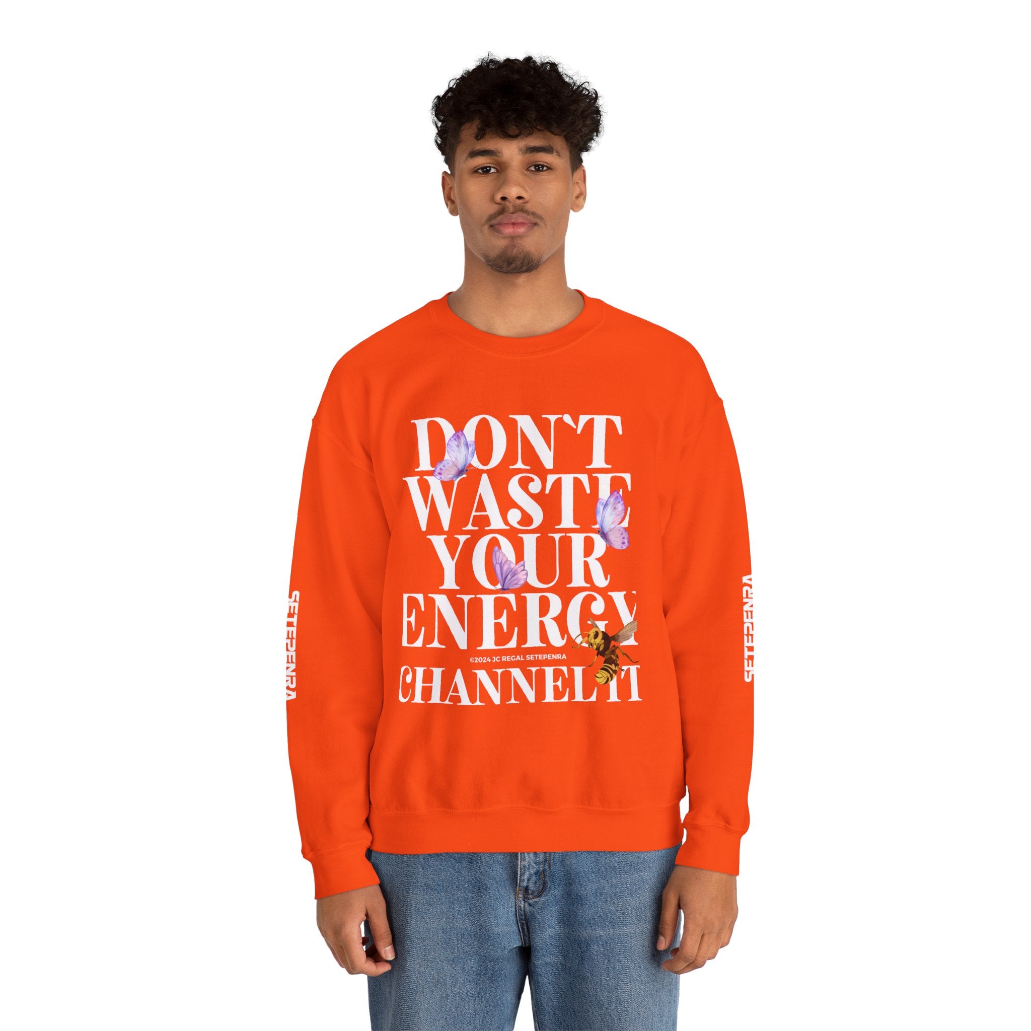 Channel It Unisex Heavy Blend™ Crewneck Sweatshirt (White Print)