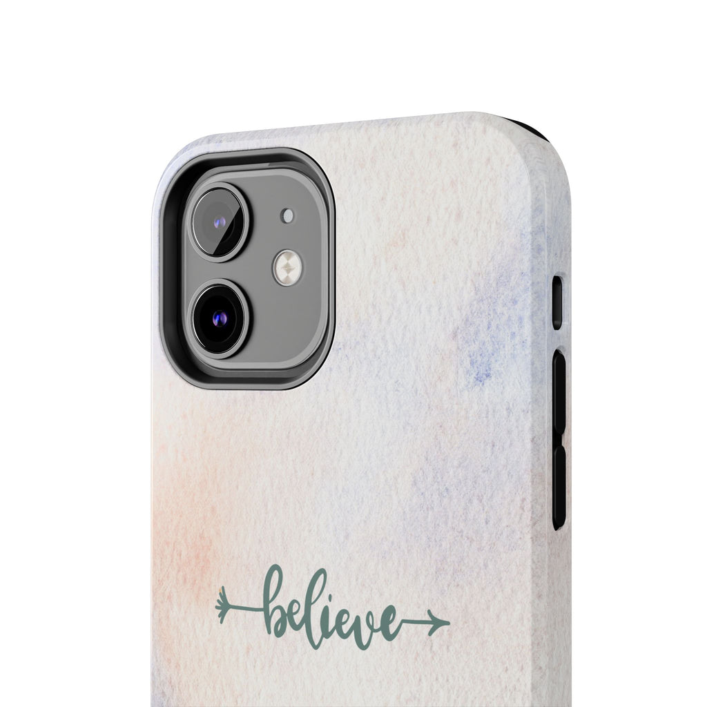 Believe Tough Phone Case (For iPhone, Galaxy & More) - Watercolor Flower